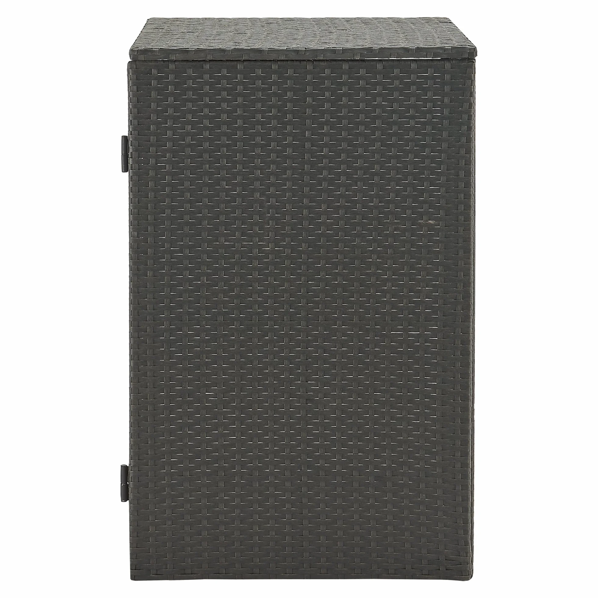 Cobertizo para Contenedor de Basura 240 L Caseta con Cierre Magnético Resistente a la Intemperie Acero Polyrattan Gris