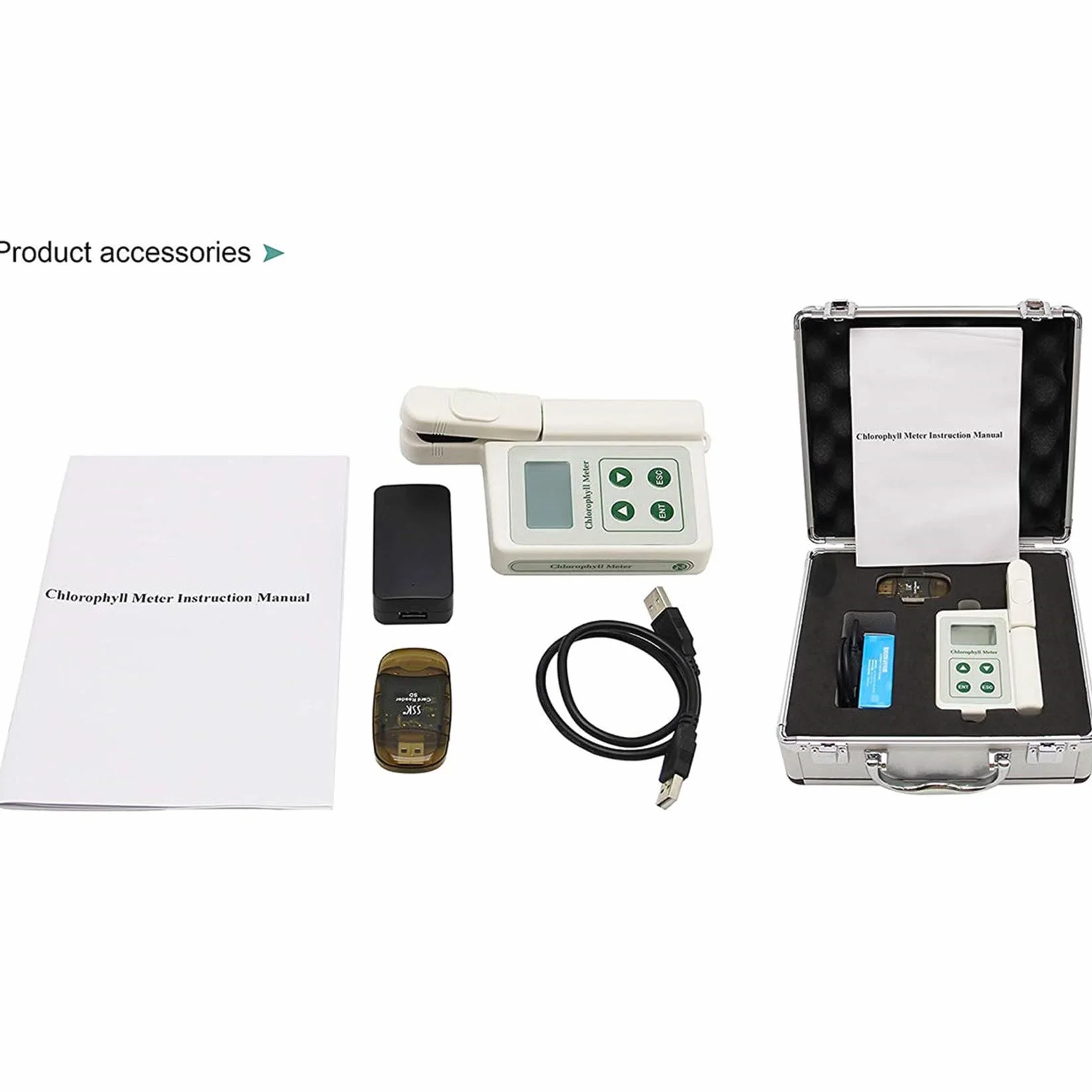 Medidor de Clorofila SPAD Portátil 0.0-99.9 Detector de Mano Analizador de Plantas