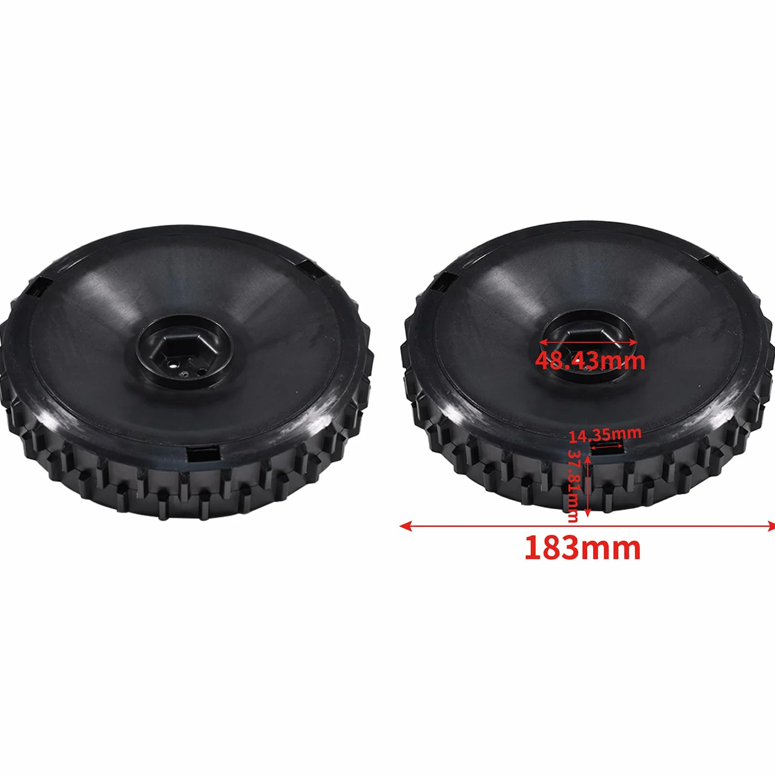 2 ruedas de repuesto para la rueda delantera del cortacésped compatible con Husqvarna Automower 105 305 hasta 2016 y 308, Gardena R38Li R40Li R45Li R50Li R70Li R80Li Flymo 1200R