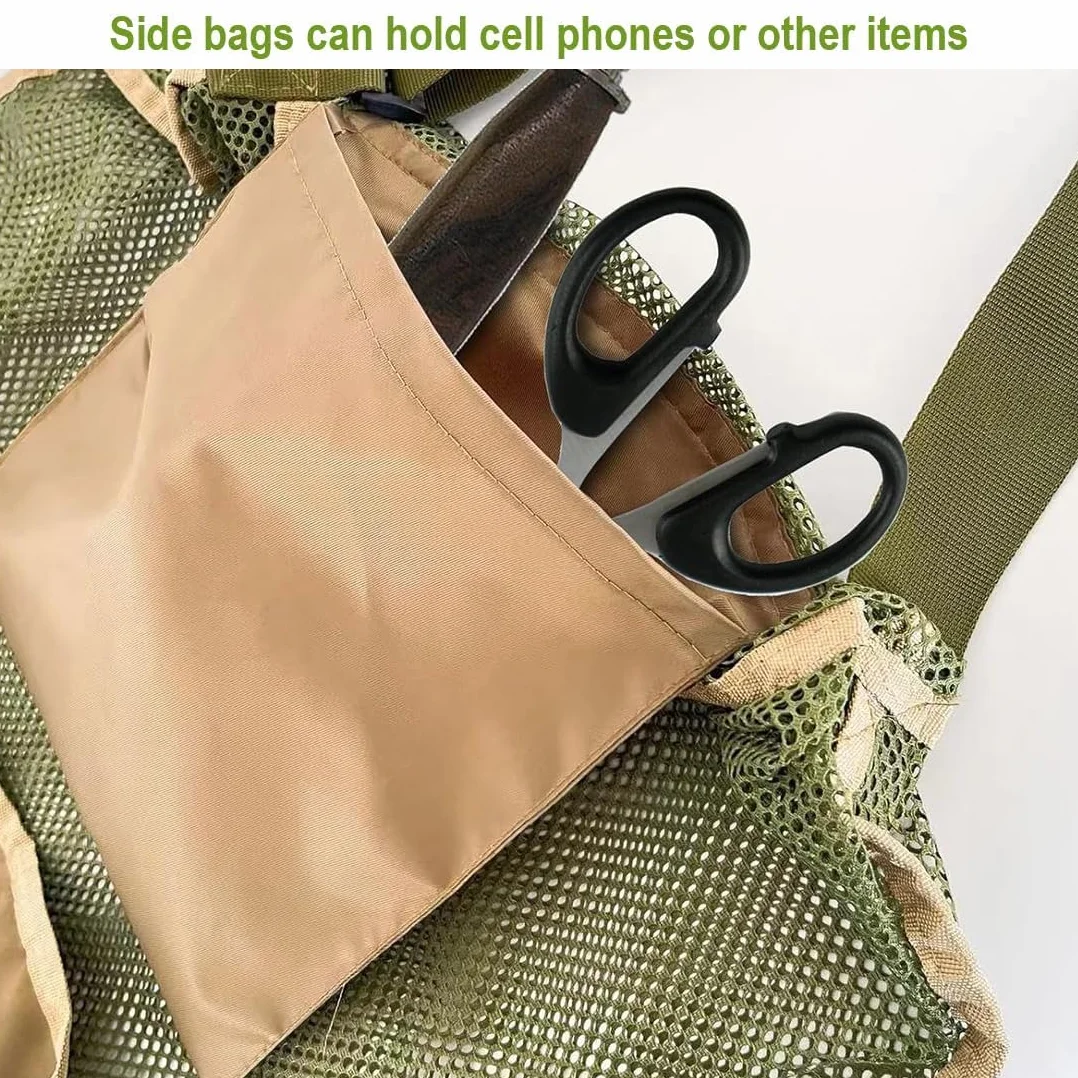 Bolsa para Setas Recoger Setas con Correa Ajustable y Bolsillo Extra