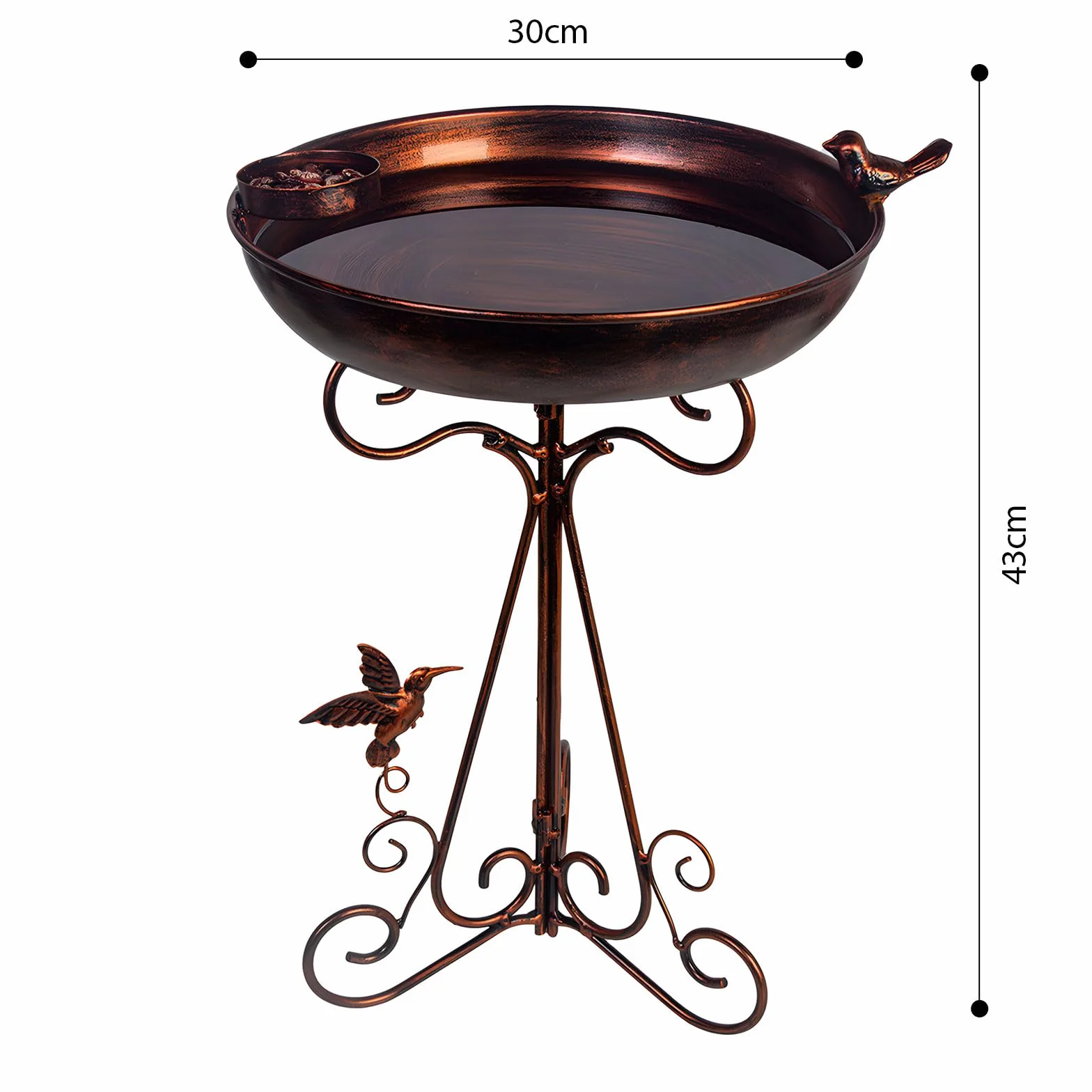 Bebedero para pájaros y comederos, bebedero para pájaros al aire libre con soporte extraíble y para comedero y combinación al aire libre en la terraza
