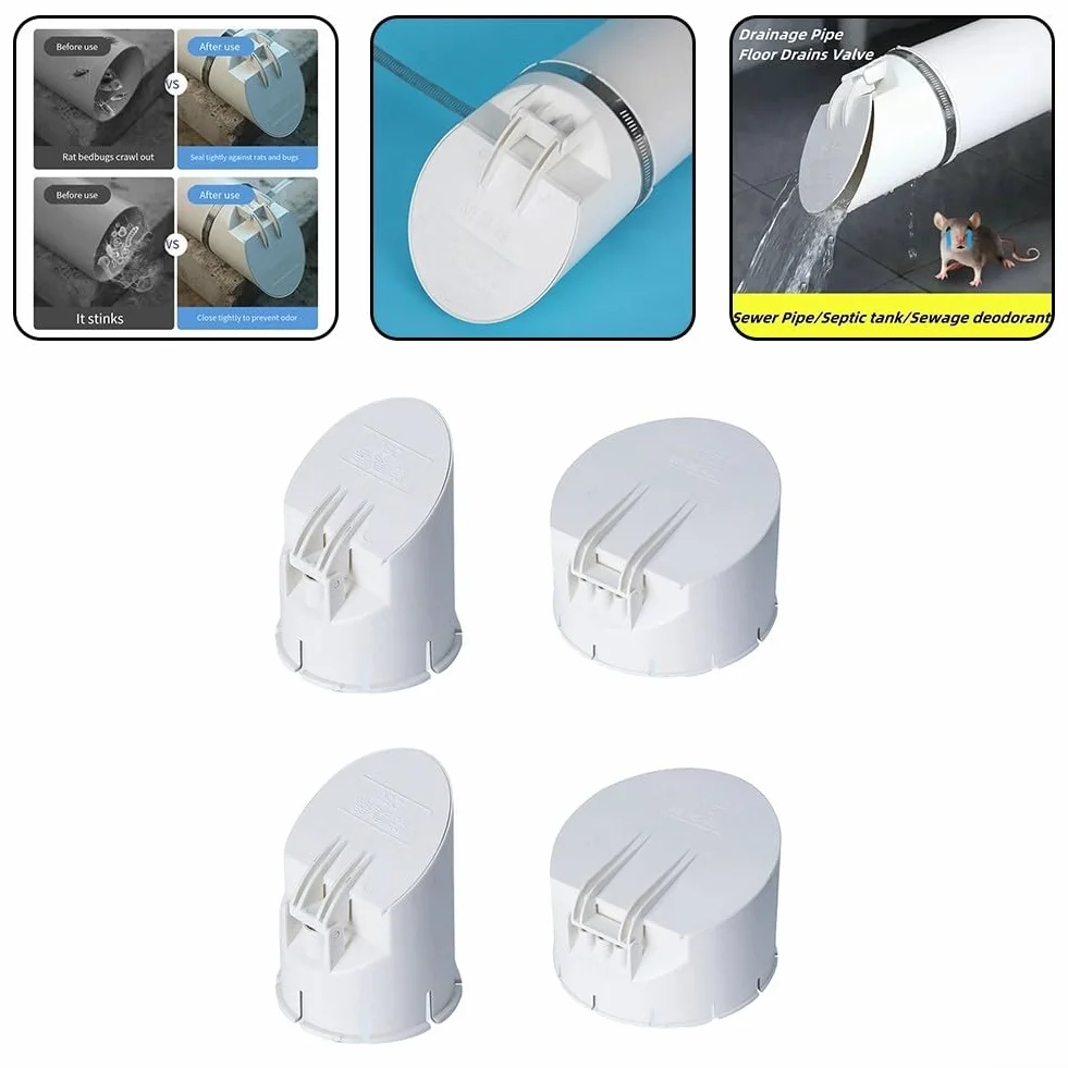 Válvula de retención PVC antiolor para tubo de drenaje 50-160 mm