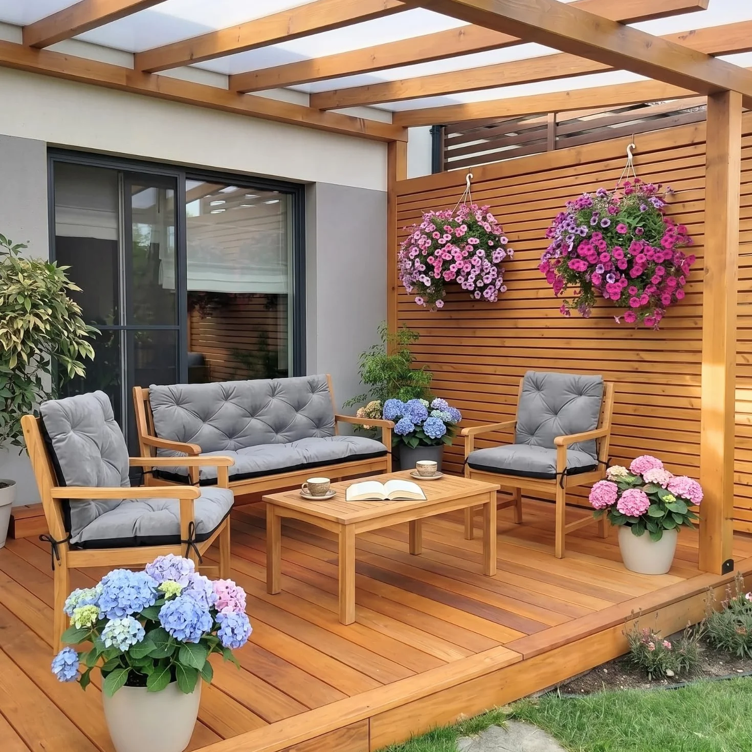 4L Textil Cojín para Banco Exterior – Cojines Banco Exterior Jardín, Cojín Banco Jardín Exterior para Terraza, Balcón y Acolchado para Columpio de Jardín(100x50x50 cm, Grafito)