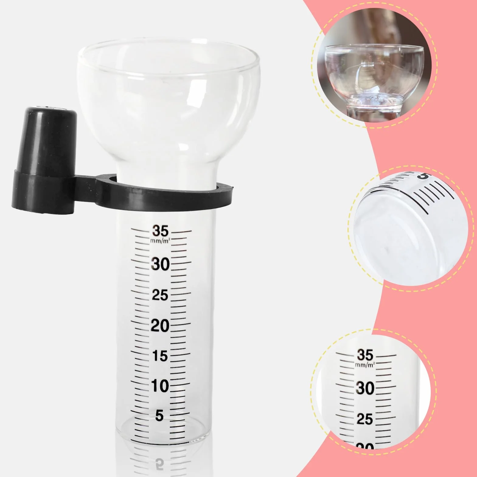 Pluviómetros Resistentes a Las Heladas, Medidor de Precipitación de 35 mm, para Jardines Exteriores