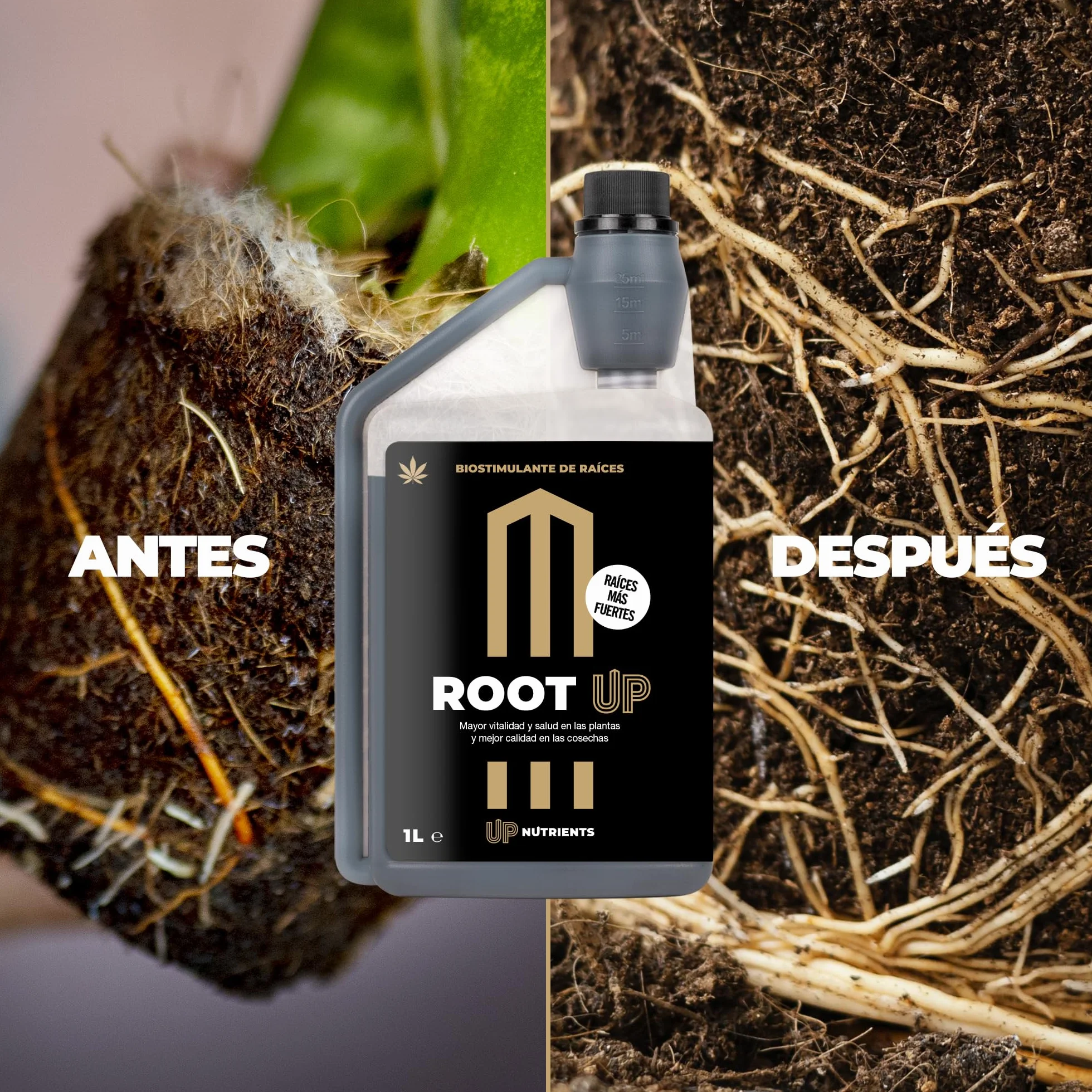 UP NUTRIENTS Bio Estimulador de Raíces ROOT UP 1 L Fertilizante Radicular Enraizante Orgánico