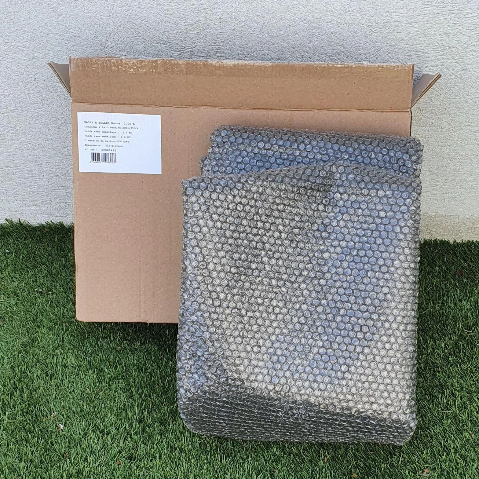 Manta Solar Ronda Ø 366 cm Cubierta Térmica 215 Micras Gris Plata Alto Rendimiento