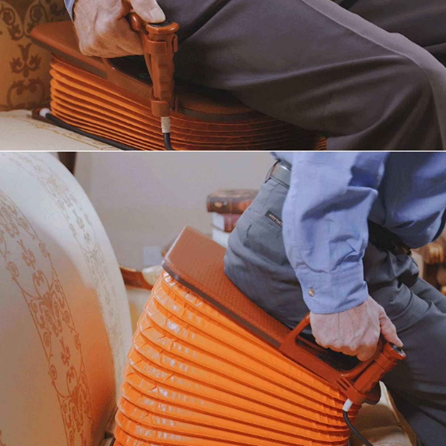 Cojín Elevador eléctrico portátil con Asiento – Silla elevadora Inteligente con Asas de Transporte para Personas Mayores y discapacitadas, soporta hasta 100 kg.