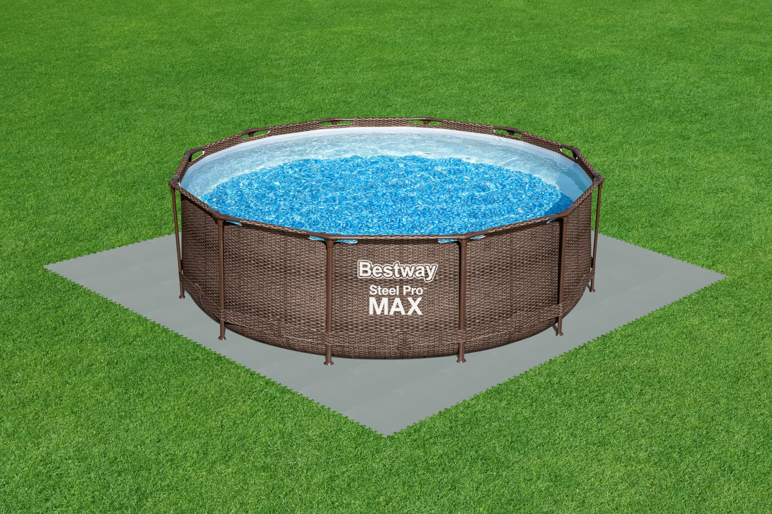 BESTWAY Protector de Suelo para Piscina SPA 9 Láminas 50x50 cm Gris