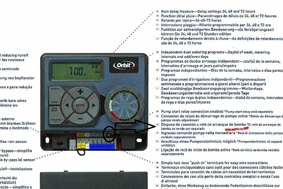 Orbit 94886 Pocket Star ULTIMA Programador de Riego Interior 6 Estaciones