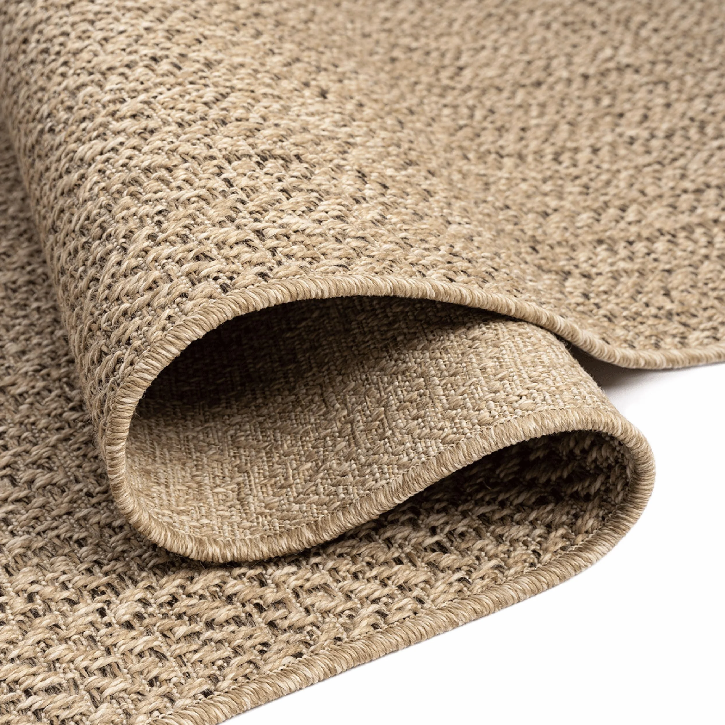 Alfombra Exterior Grande Moderna Resistente Aspecto de Yute 240x340 cm