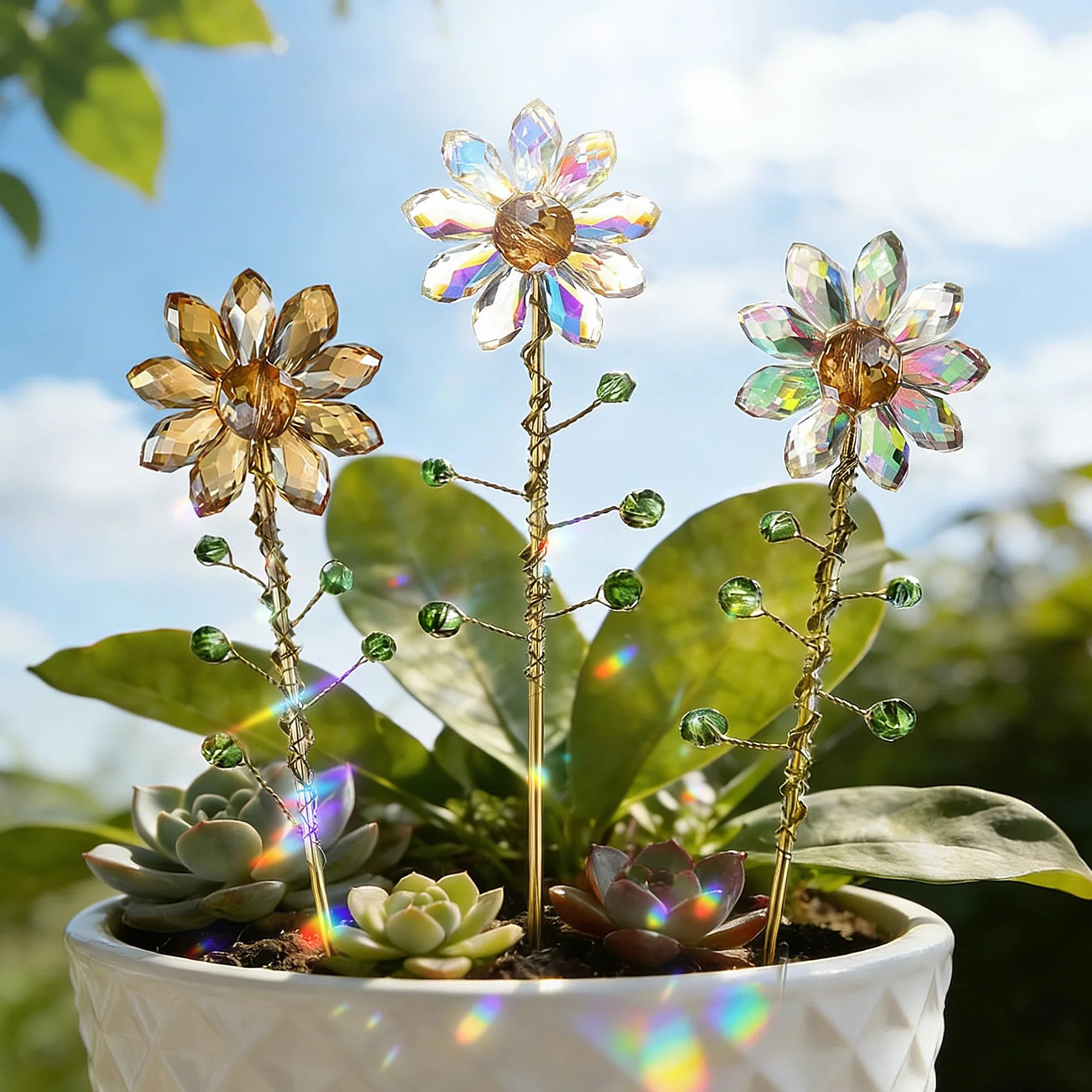 VEEKAY Atrapasoles de Cristal Colgante Suncatcher para Ventanas y Jardines