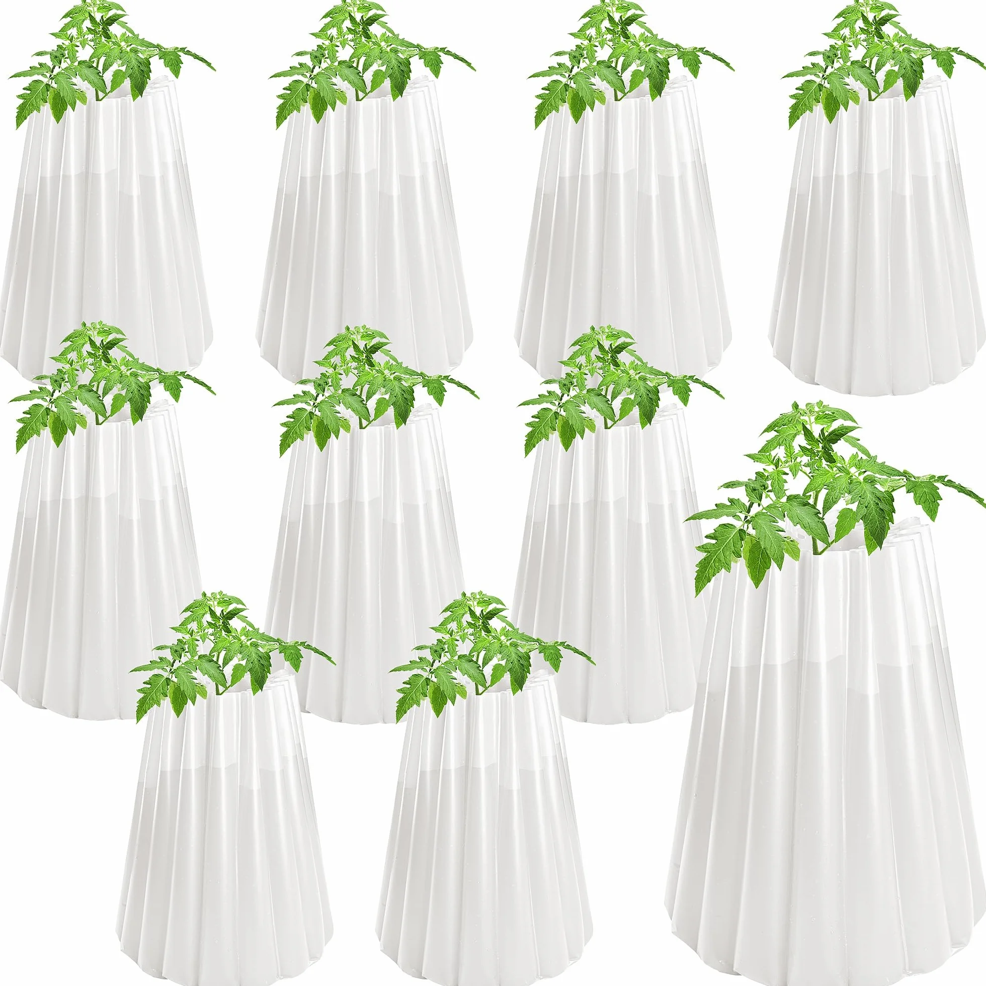 DECOHS 10 protectores aislantes para plantas, 18.3 x 18 pulgadas, aisladores de plantas para la temporada temprana de la temporada, protege las plantas para la protección del invierno contra las