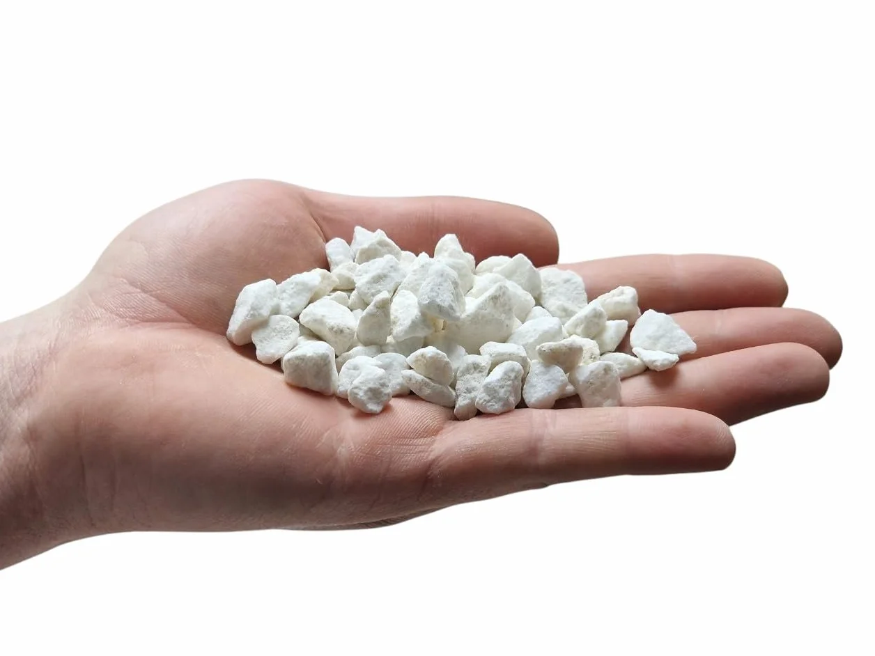 Piedra Grava Blanca Bolsa 2kg Decorativa para Jardín Macetas 8-12 mm Blanco