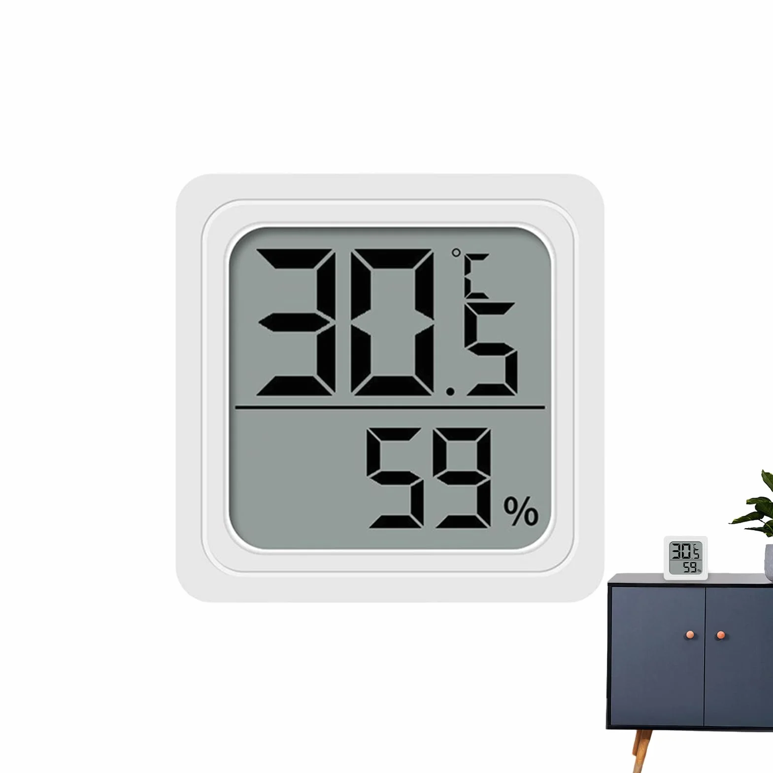 Termómetro Higrómetro De Interior Digital Portátil Medidor De Temperatura Y Humedad Pantalla LCD Celsius