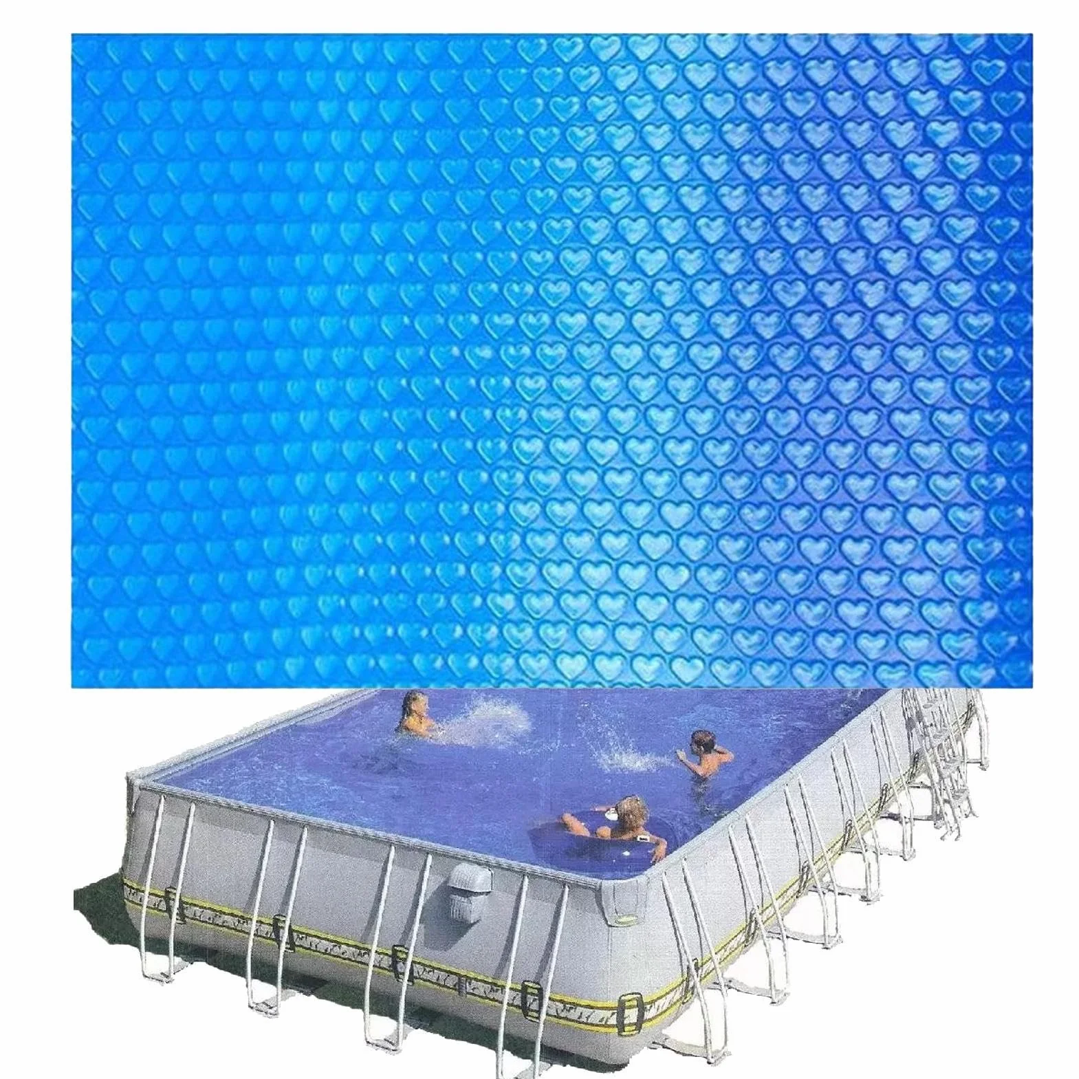 Cubierta Solar para Piscina 300x200cm Manta Térmica Protección Burbujas