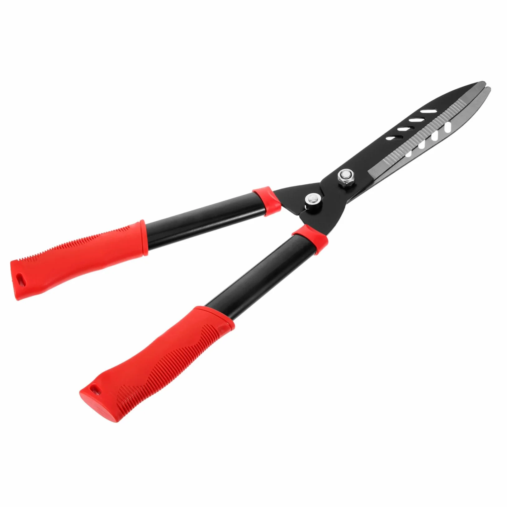 Tijeras de Setos Manuales de Acero Negras para Poda y Césped | 1 Pieza, Mango Ergonómico de Ahorro de Esfuerzo, para Recortar Setos y Mantener el Jardín