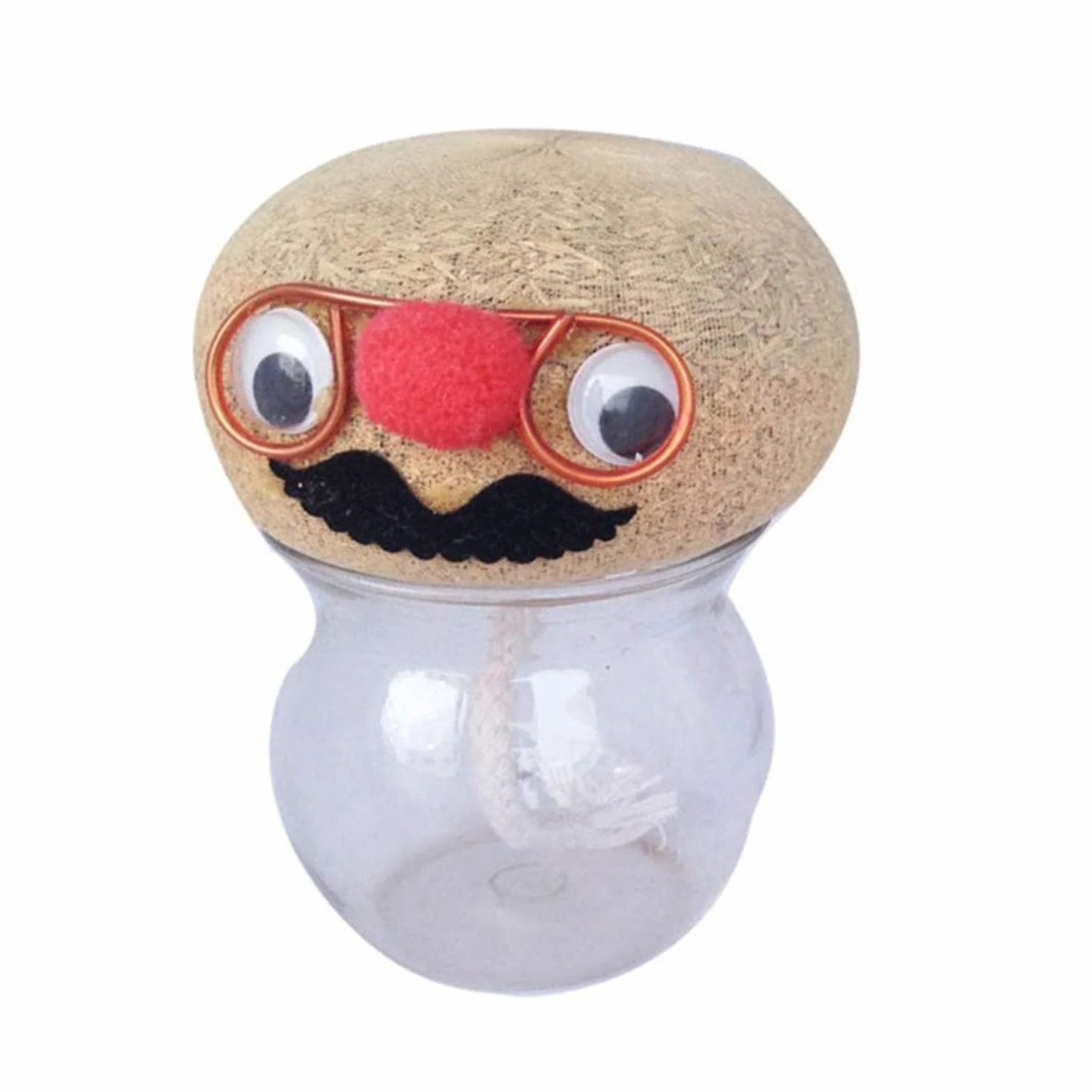 Grass Head Doll Muñeco con Cabeza De Hierba Maceta Verde Escritorio Decoración Hogar Jardín