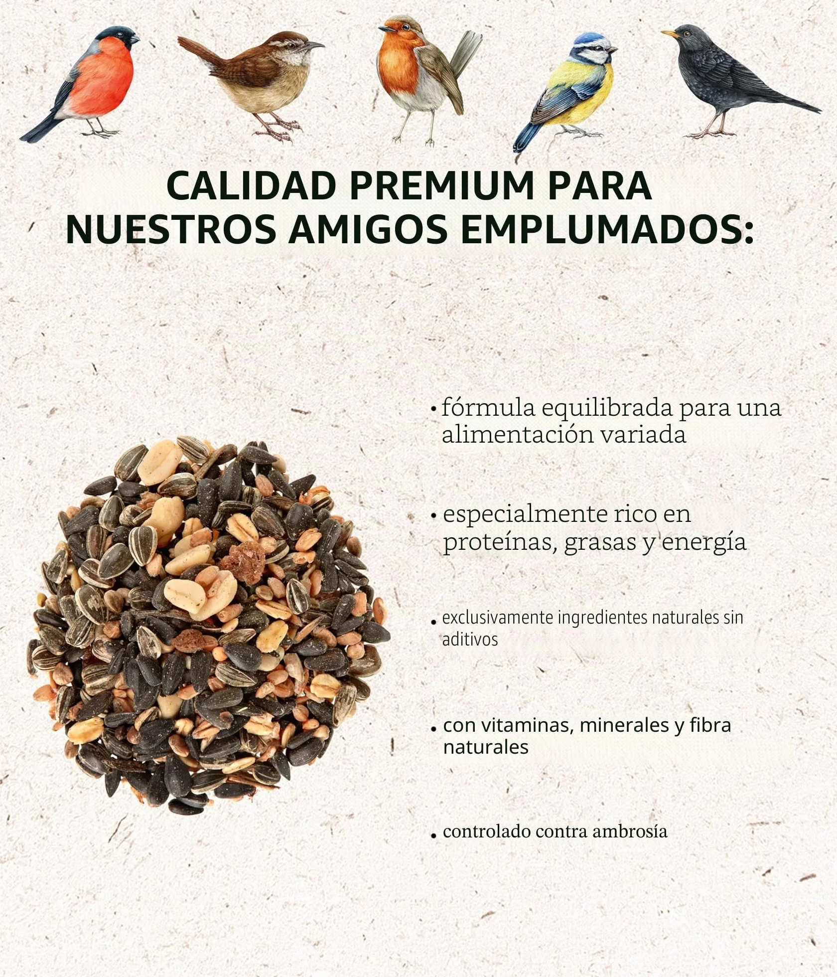 Dehner Natura Comida para Aves Silvestres, pienso