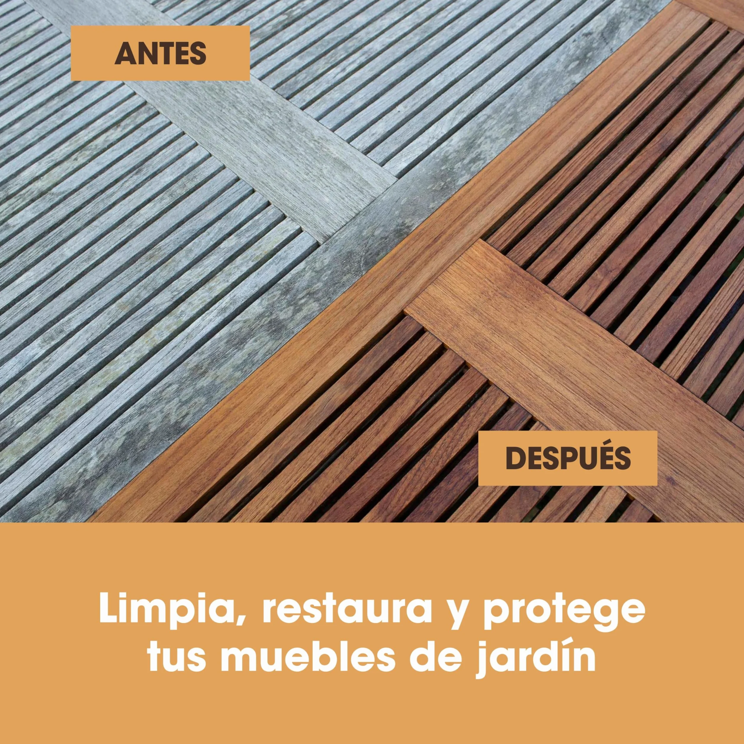 Furniture Clinic Kit de cuidado de teca: restaurador y limpiador de muebles de madera para exterior