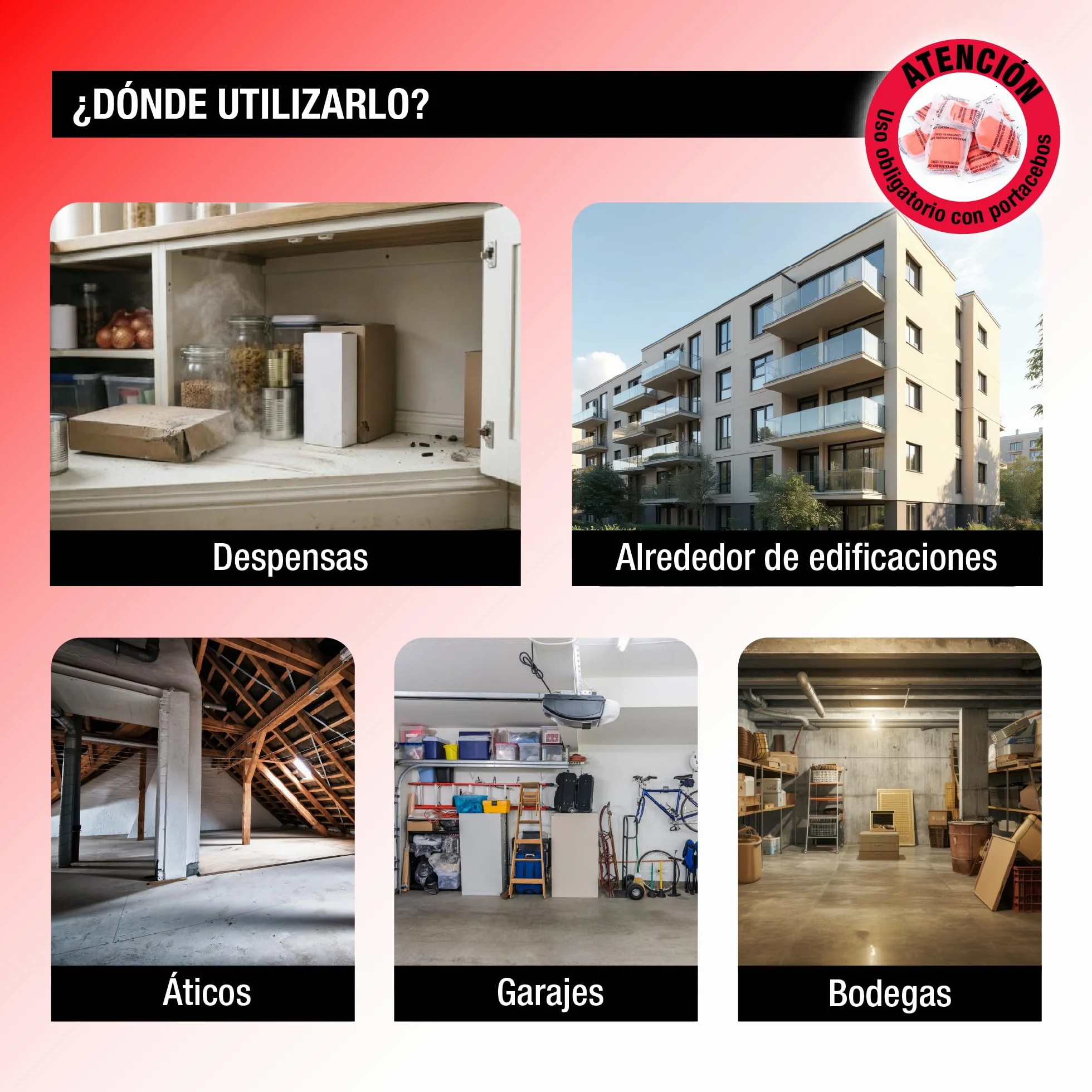 Protect Home Pasta atrayente de ratas y ratones, Alta eficacia, Zonas interiores