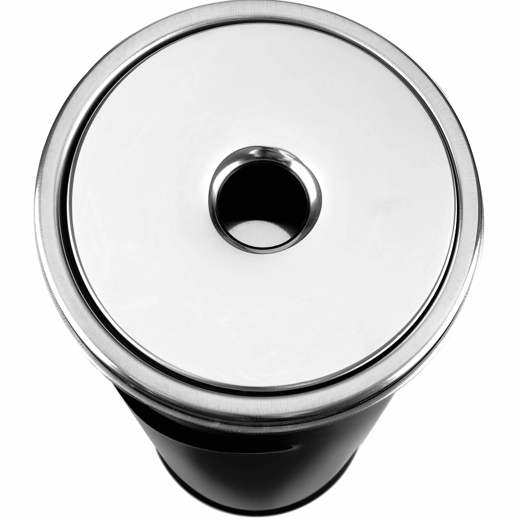 Cenicero de pie de acero inoxidable 18 L con cubo de basura para exteriores Negro 20 x 20 x 58 cm