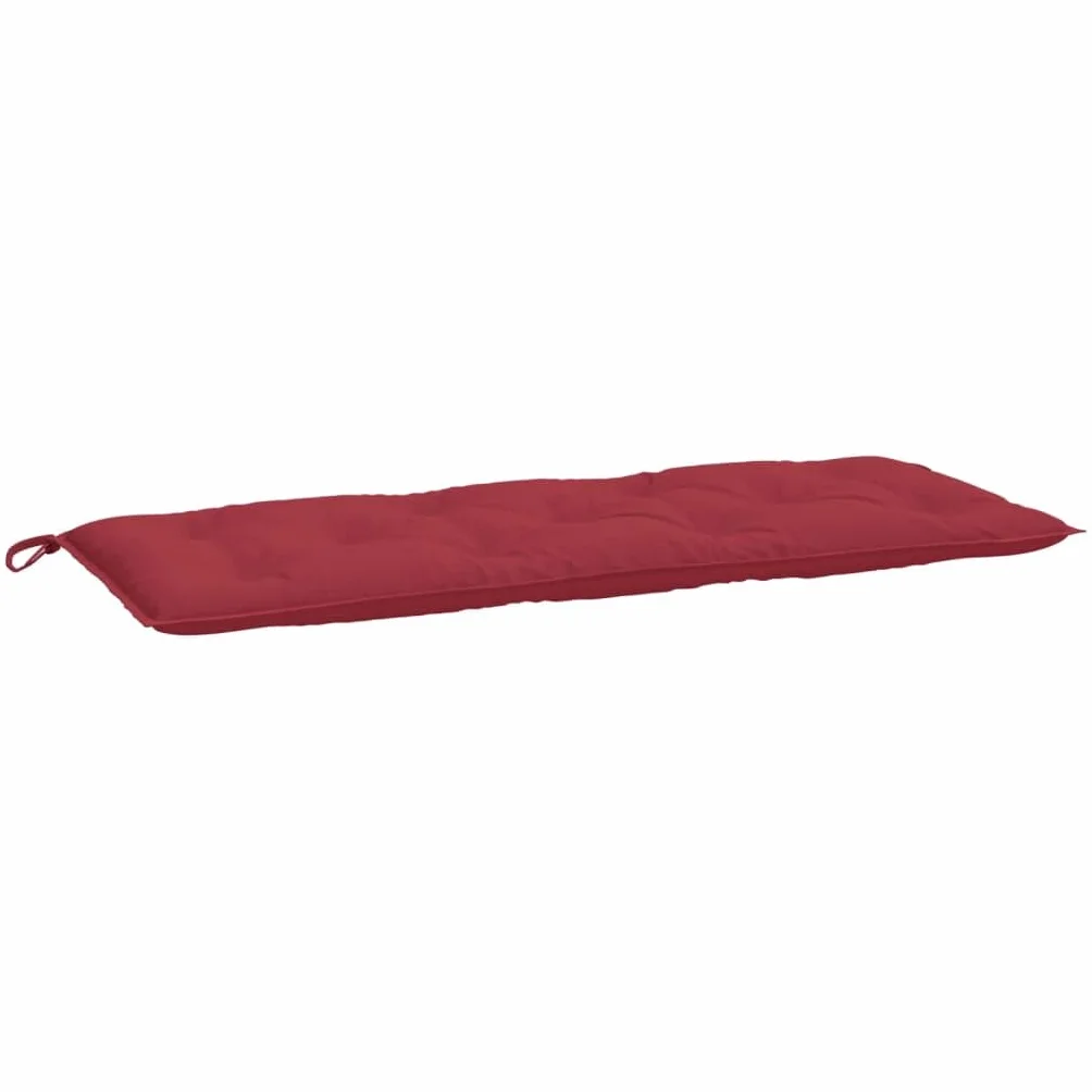 vidaXL Cojines de Banco de Jardín 2 uds, Almohadas de Asiento Respaldo, Almohadillas para Muebles, Decoración para Patio Salón, Rojo Tinto