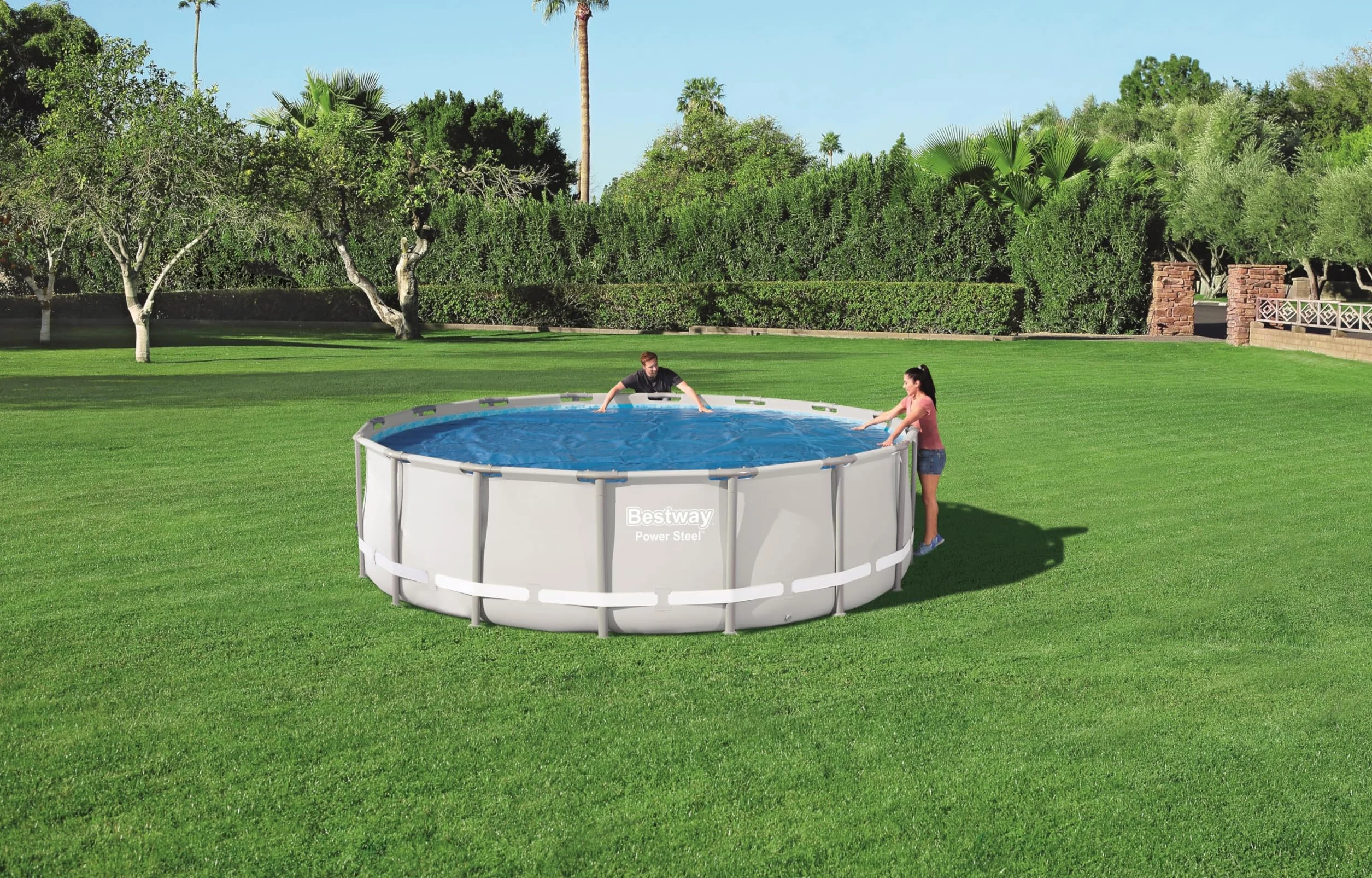 Bestway 58253 Cubierta solar para piscina Steel Pro 488 cm