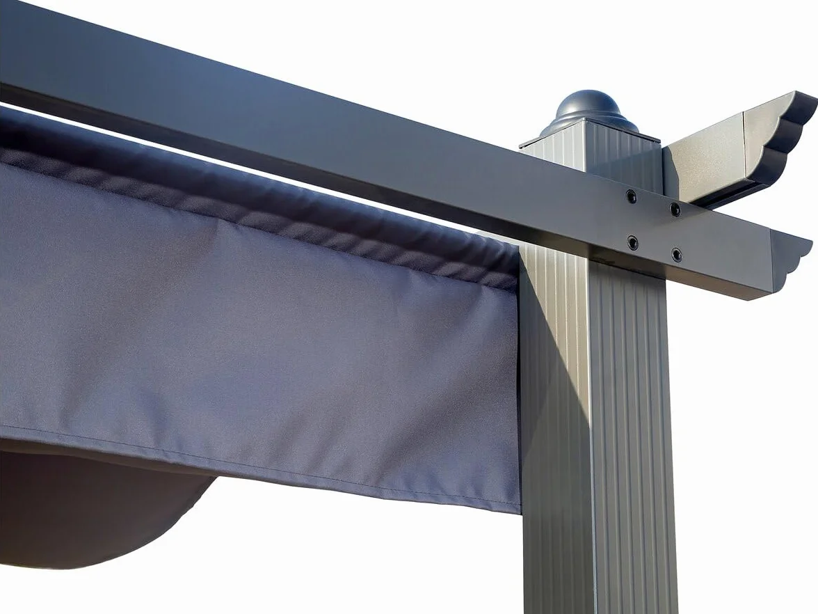 Habitat et Jardin Pérgola de Aluminio con Techo retráctil - 3 x 4 m - Antracita