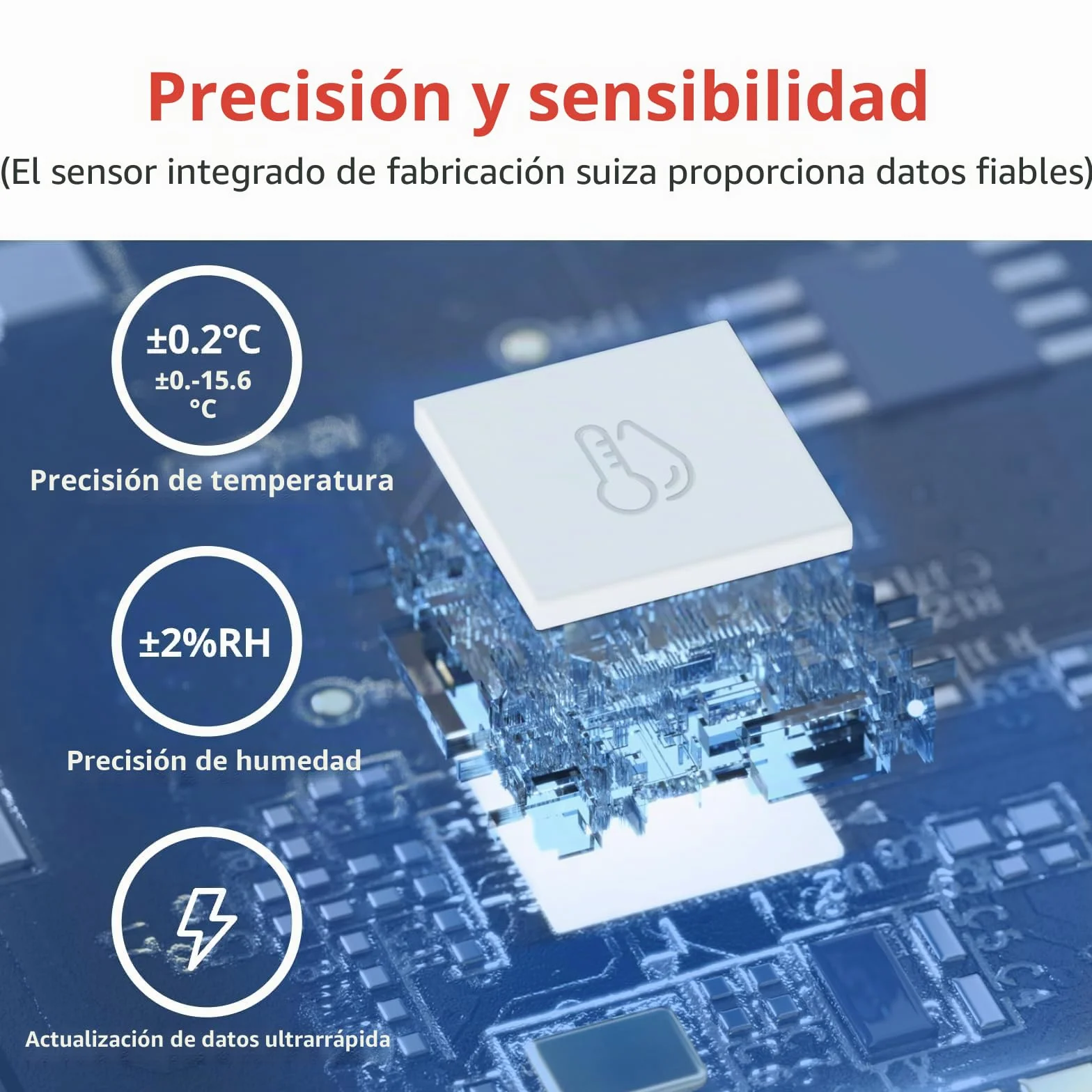 SwitchBot Termohigrómetro Digital Pantalla LCD Sensor Temperatura Humedad Bluetooth Alerta Inteligente