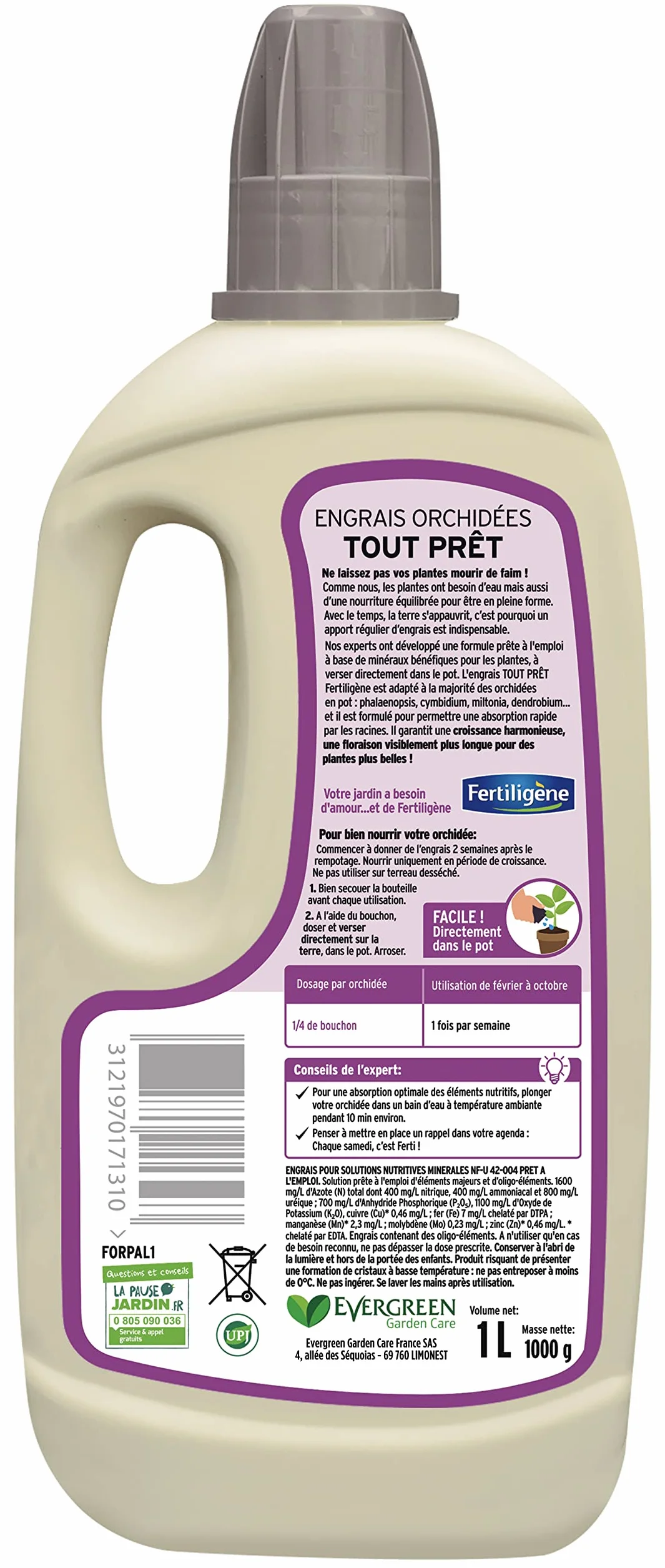 Fertiligène Fertilizante orquídeas Listo, 1 l