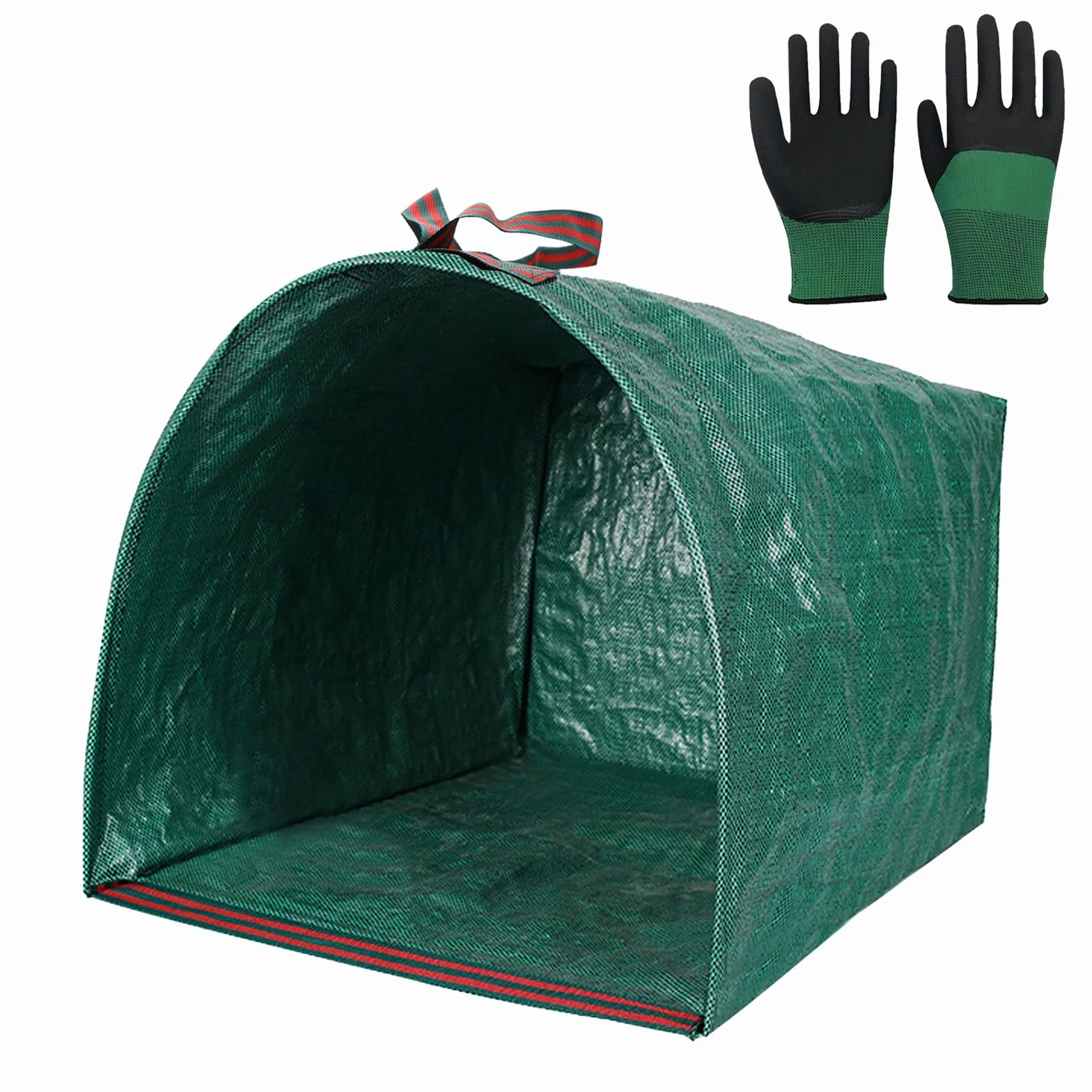 DAWRIS Sacos de Jardín 150 L, Bolsa plegable para residuos verdes con guantes