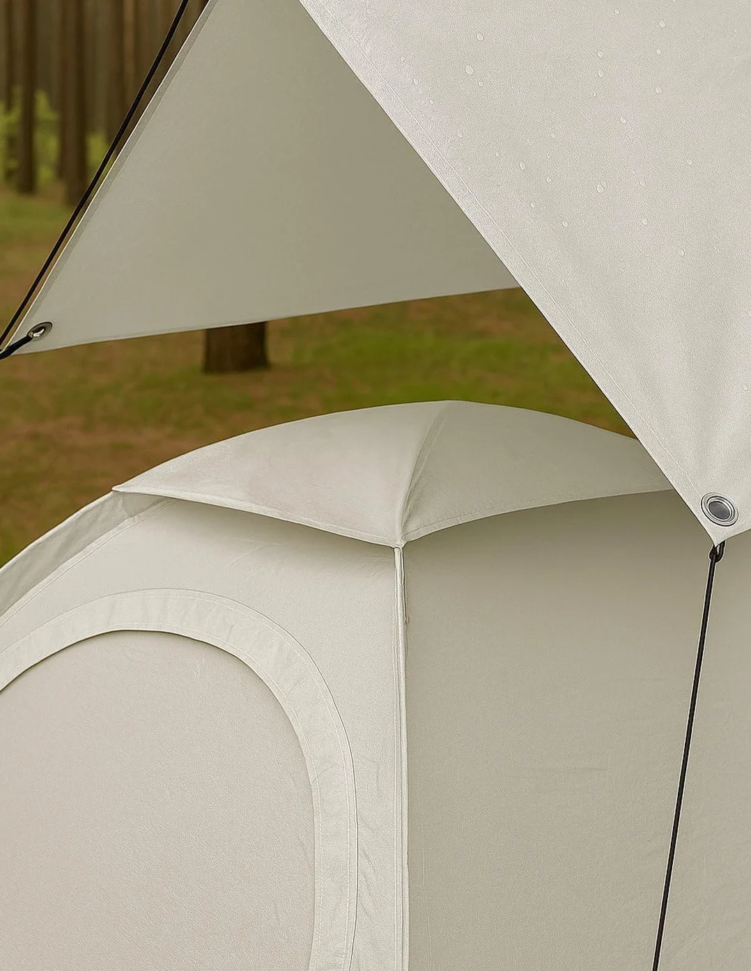 Toldo Reforzado Impermeable 3x5m Blanco con Ojales JARDIN202