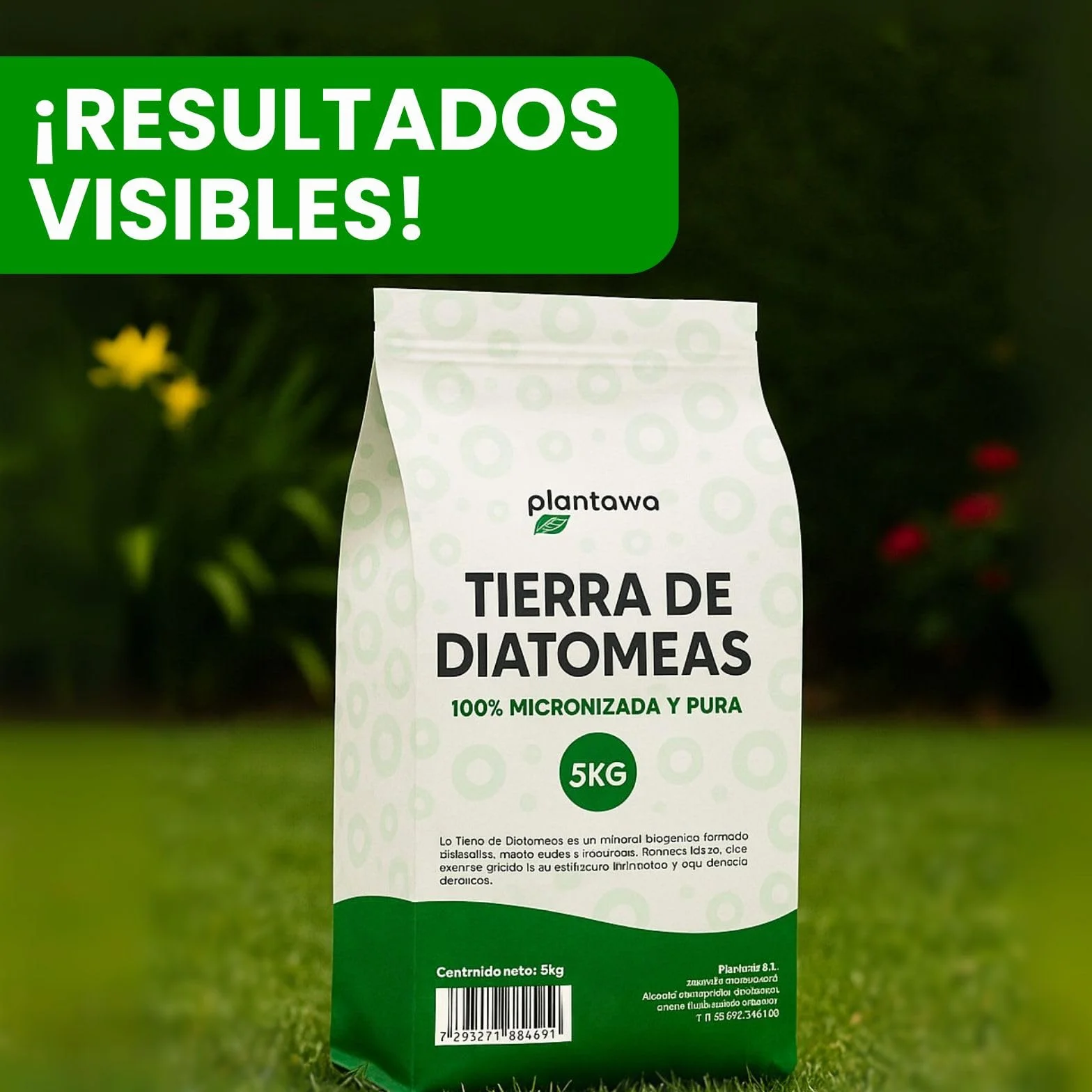 PLANTAWA Tierra de Diatomeas 5 kg Polvo Ultrafino Alta Pureza Materia Prima Natural