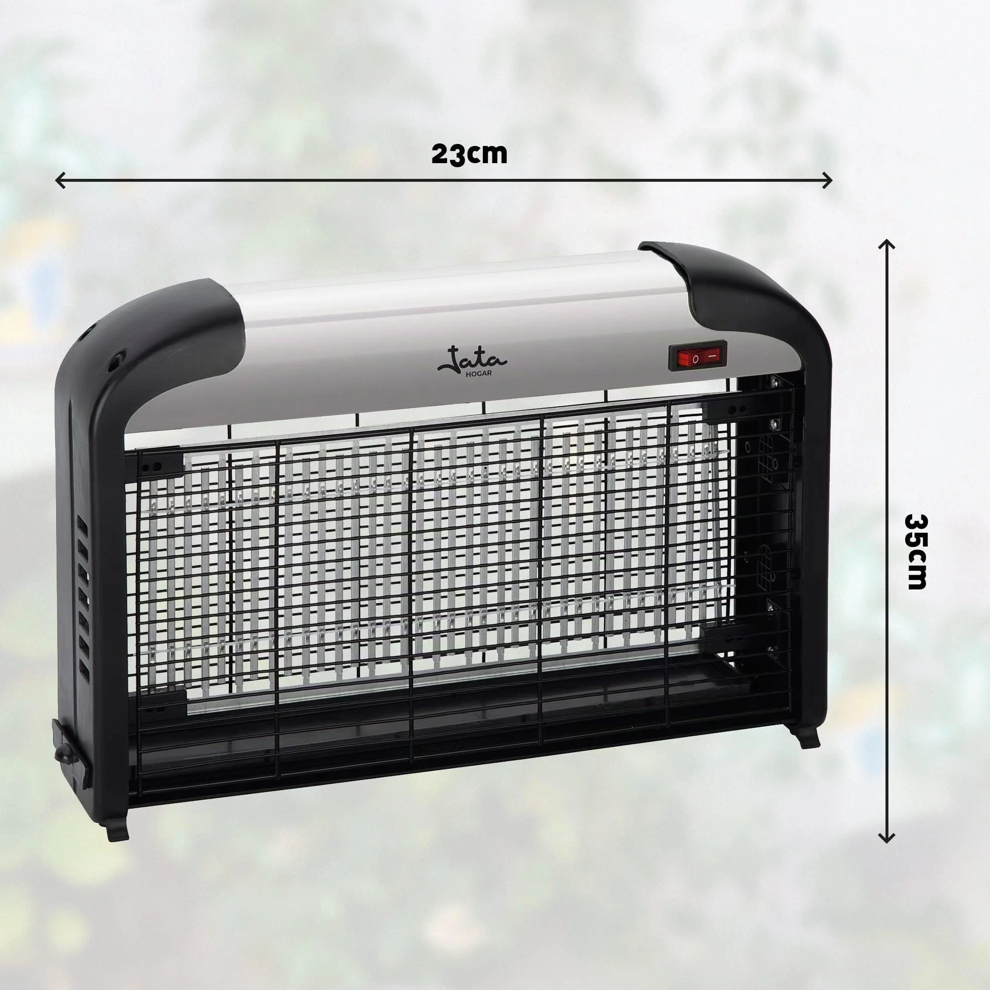 JATA HOGAR MELI0620 - Antimosquitos Eléctrico Interior 50 m² con 28 LED UV, Mata Mosquitos Silencioso con Mando a Distancia, Bandeja Extraíble, Bajo Consumo, Trampa Insectos para Hogar y Negocio
