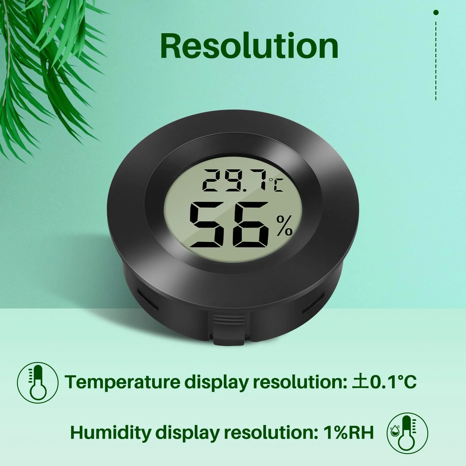 Thlevel Mini Higrómetro Termómetro Digital Interior Exterior Temperatura Humedad 6PCS
