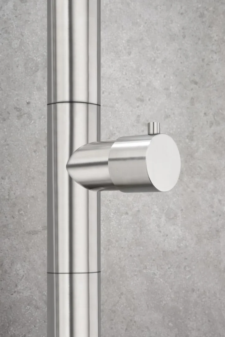 Ducha Exterior Acero Inoxidable 240 cm Piscina Agua Fria Acabado Satinado