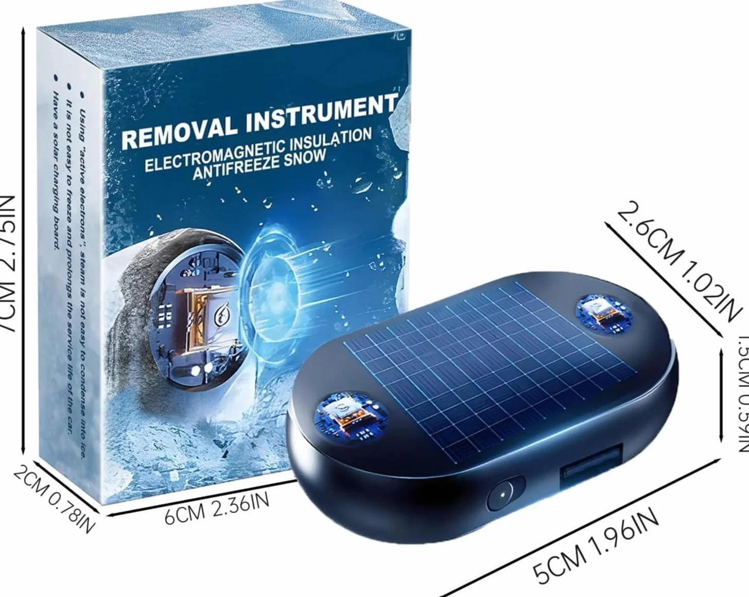 Descongelador electromagnético anticongelante recargable para coche (2 unidades)