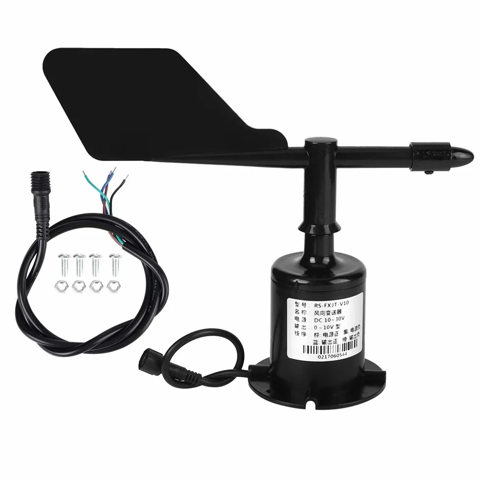 Fdit Sensor de Velocidad del Viento 0-10 V Ligero Medición Dirección 8 Indicaciones