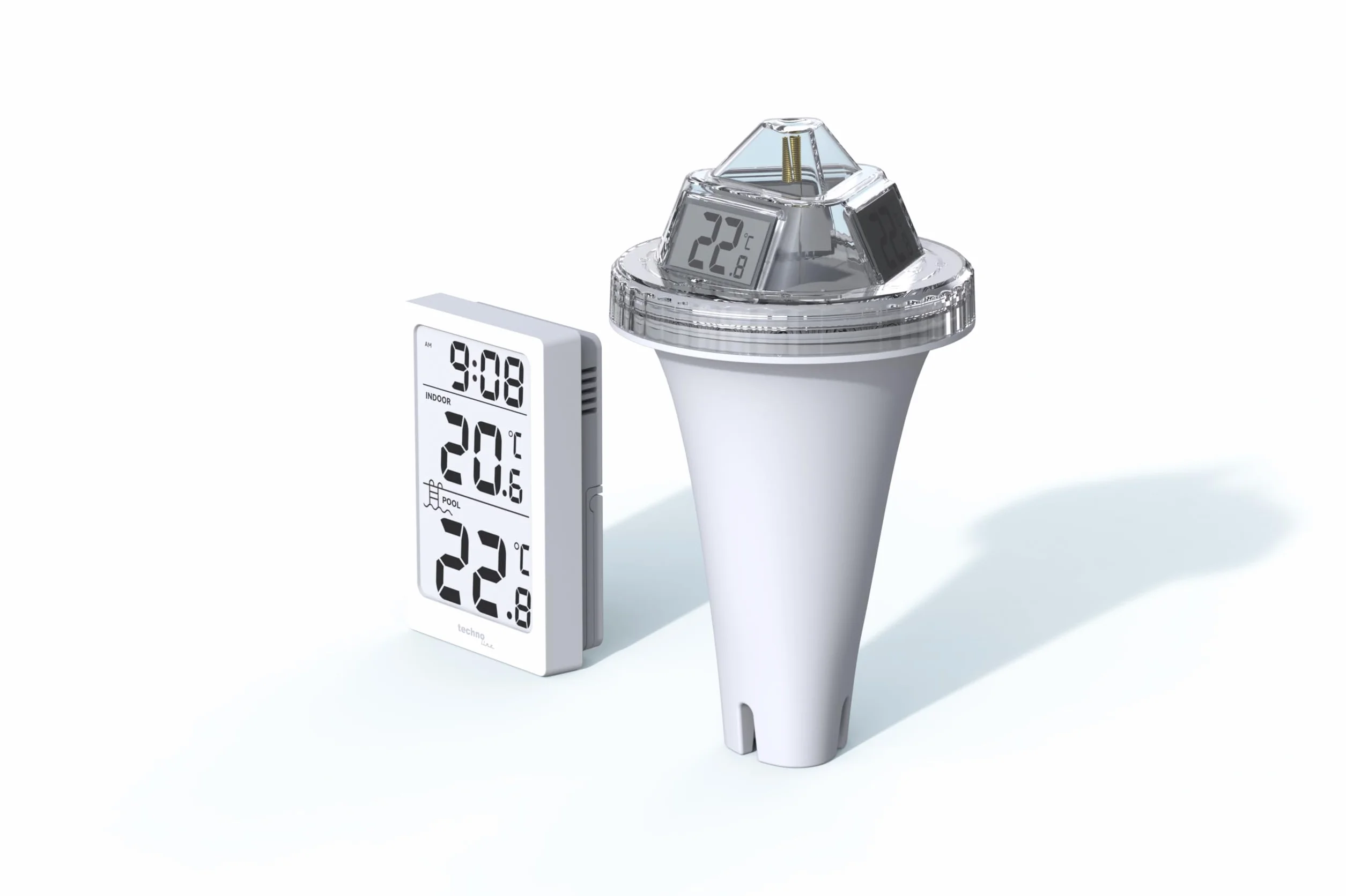 Technoline WS9079 Termómetro digital inalámbrico para piscina con estación