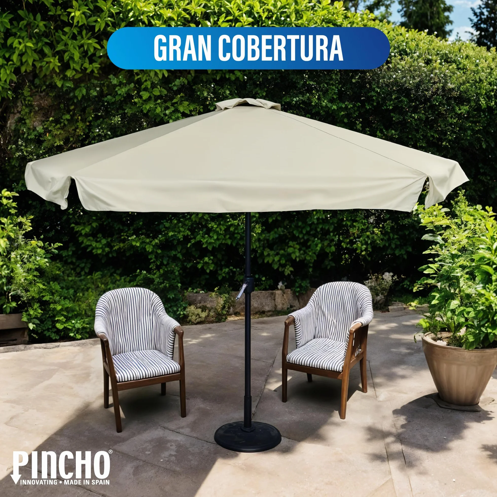 Sombrilla Terraza Exterior 300cm Aluminio Poliéster 170gr/m2 UV50+