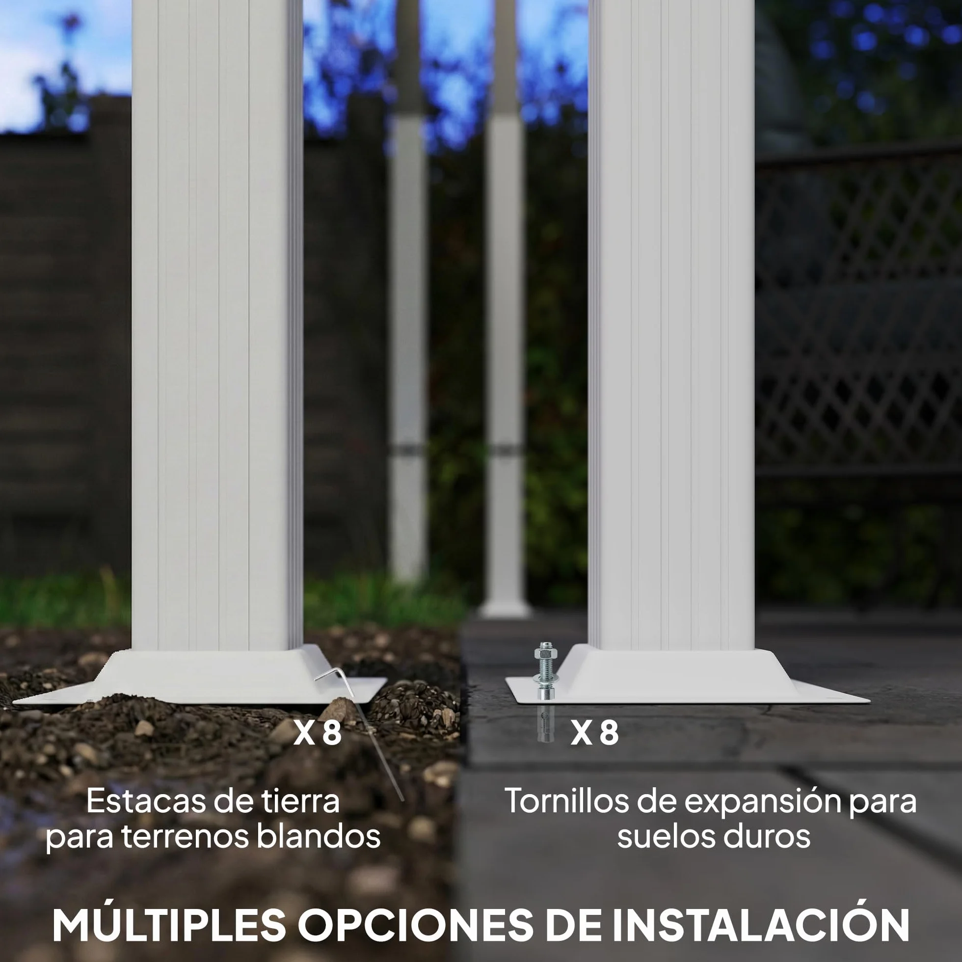 Outsunny Pérgola de Jardín 4x3 m Techo Retráctil UPF30+ Estructura Metálica Beige