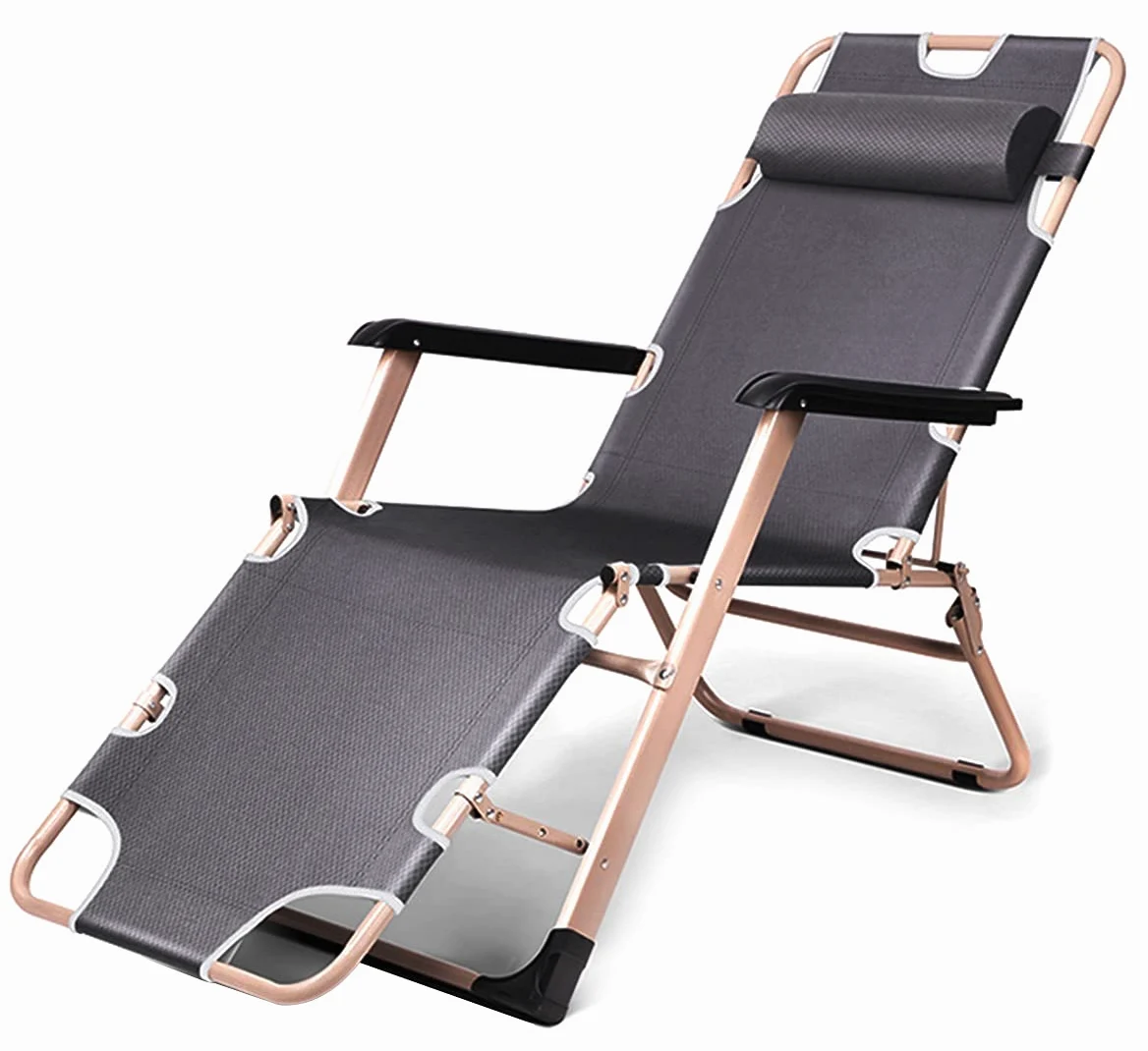 sdneNest - Juego de 1 silla de patio de gravedad cero sillas plegables reclinables ajustables al aire última intervensión para terraza, patio, playa, patio con almohada y cojín reclinable (Graya 178 x