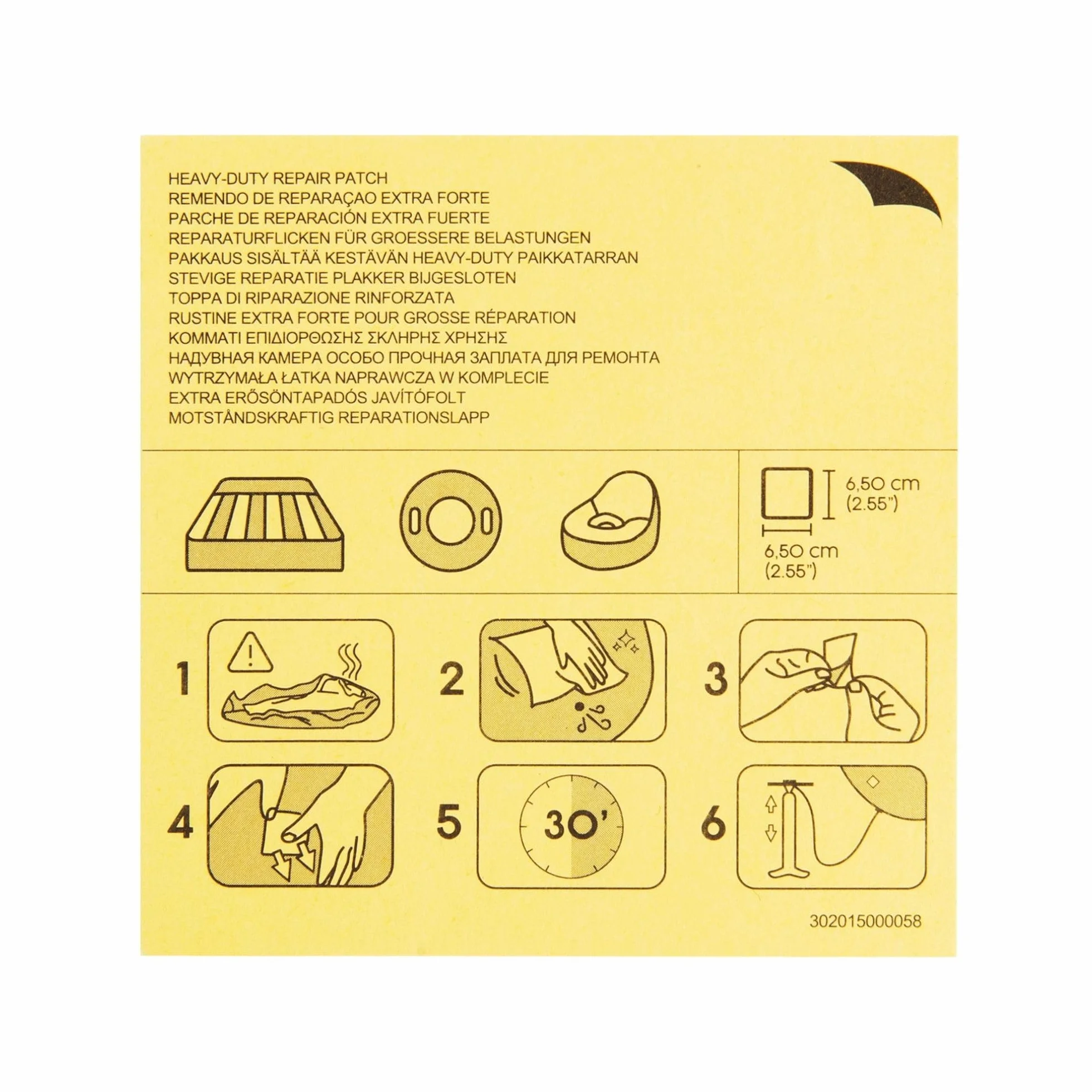 Bestway Kit de Parches de Reparación 10 Unidades 12x3x19 cm