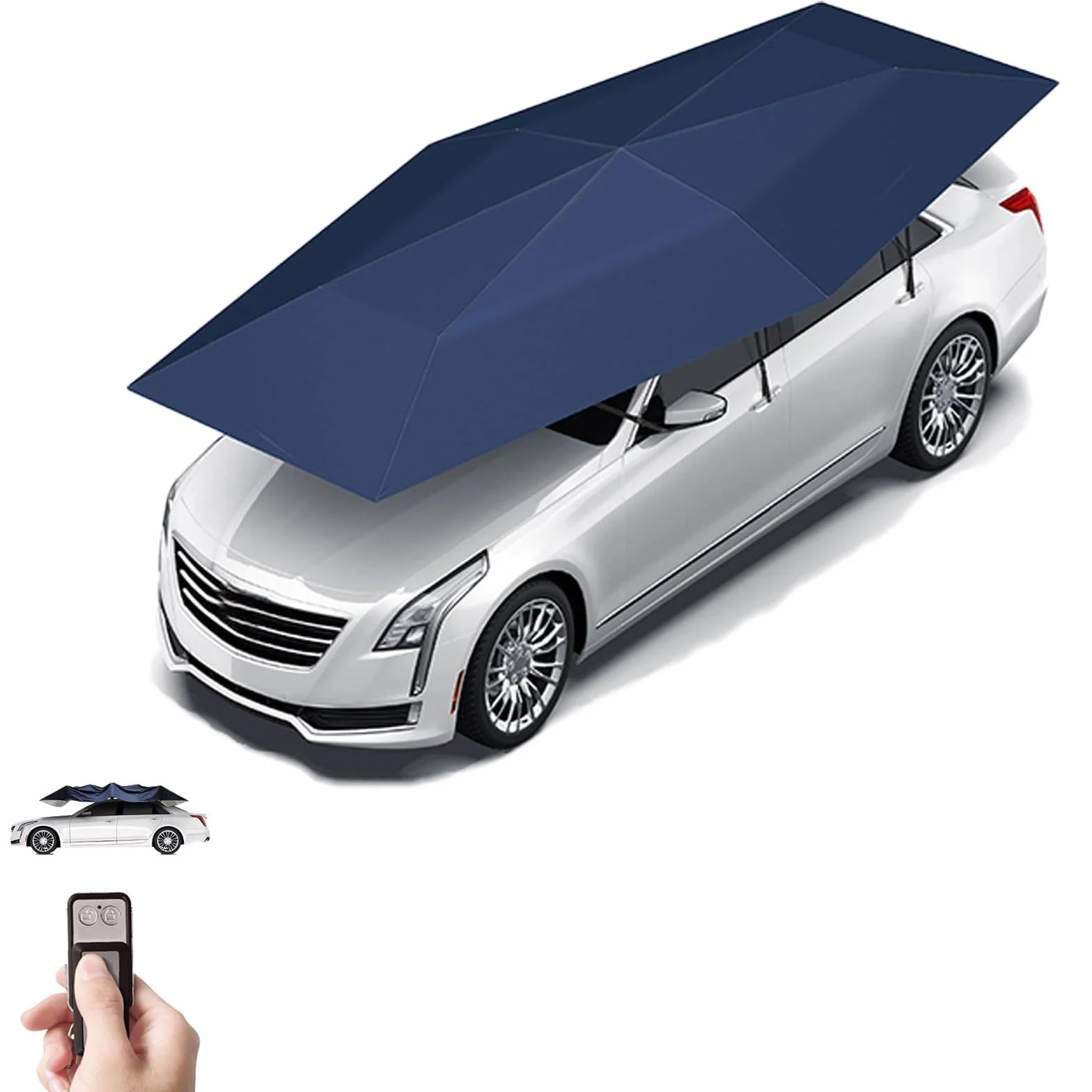 Cochera automática 5.2m carpa universal para coche cubierta retráctil portátil