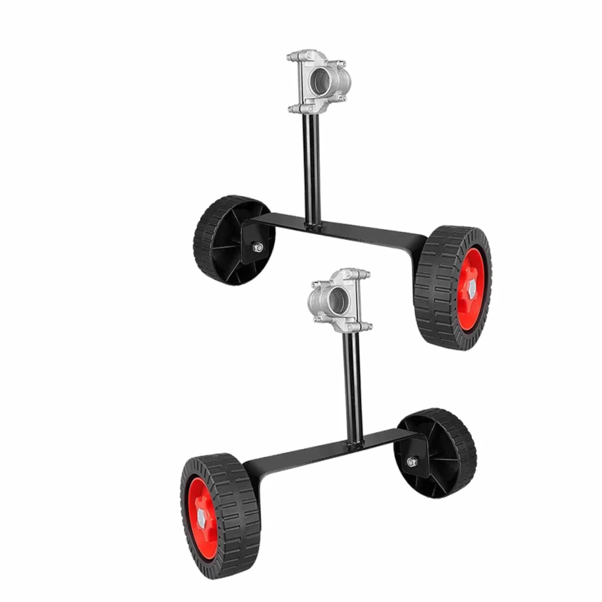 Ruedas de Soporte para Cortacésped 2 Piezas de Hierro | Accesorio para Desbrozadora Eléctrica Gas, Ligero, Mejora la Precisión Trabajo