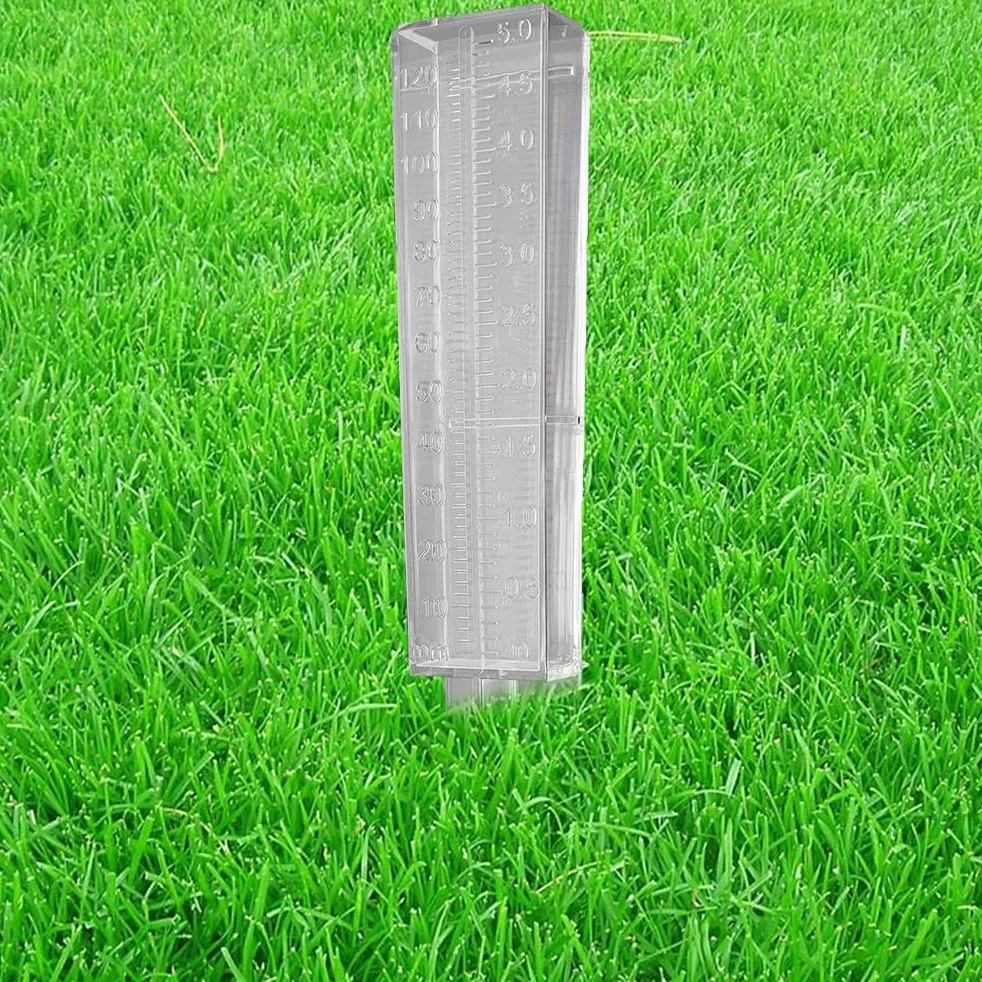 Pluviómetro 120ml Plástico Transparente para Jardín Terraza