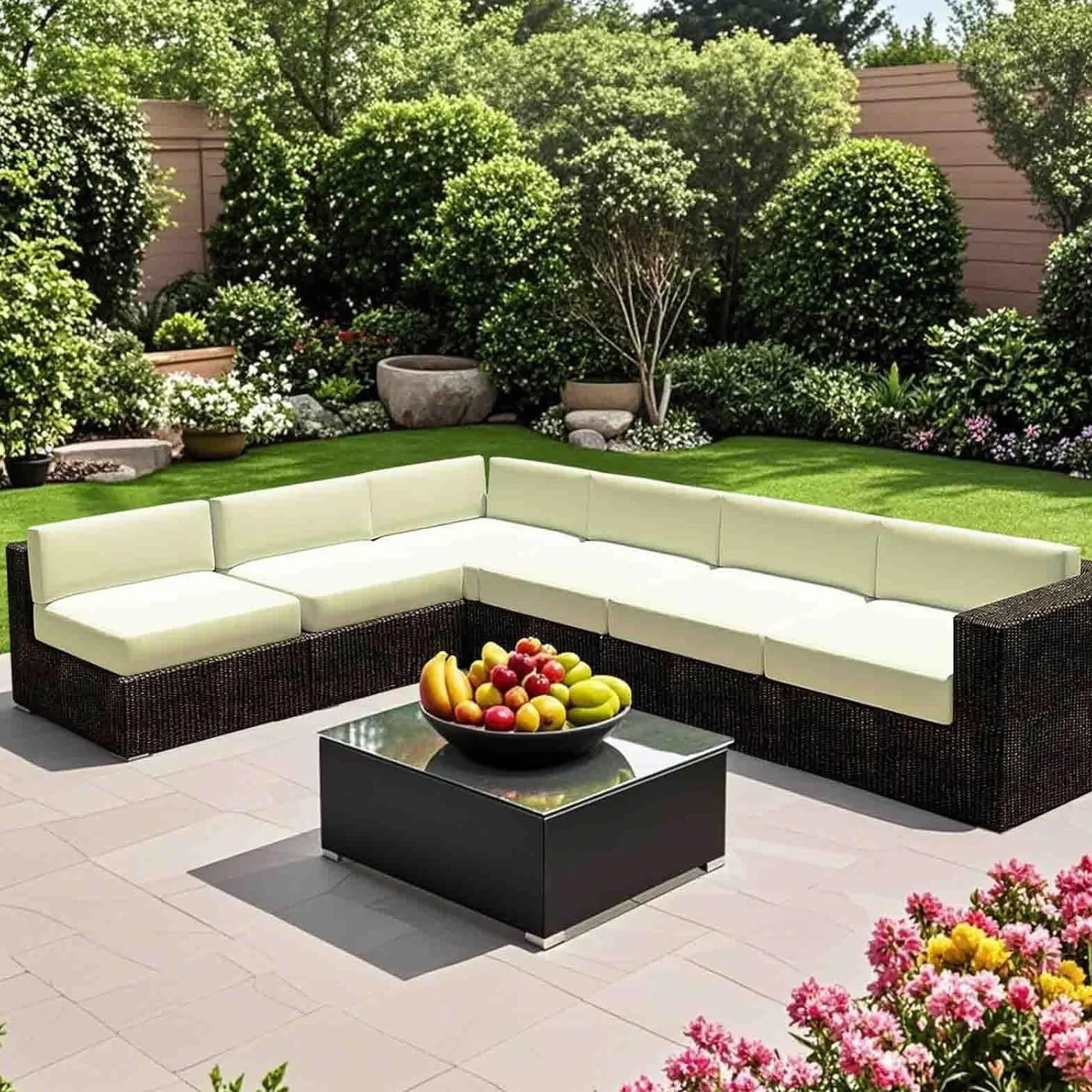 Waterproof Outdoor Sofa Seat Cushion Cover 50x50 60x60 150x45 Patio Cushions Cover for Garden Rattan Furniture
