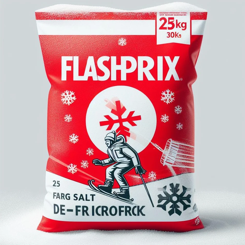 Sal para Nieve y Hielo 25kg, Deshielo de Caminos y Calzadas