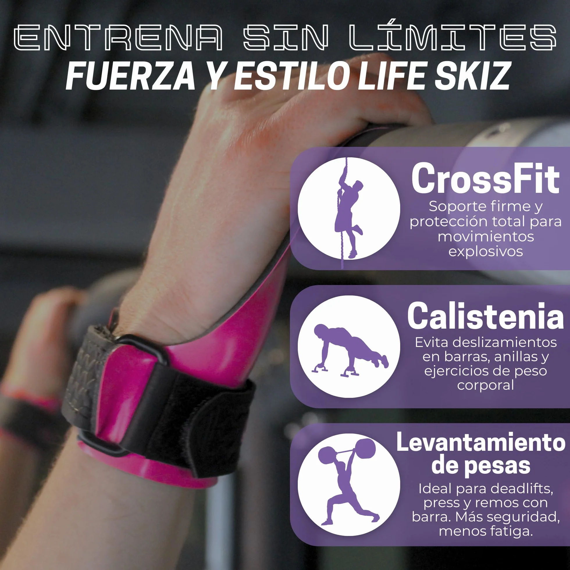 Calleras Crossfit Cross Training Guantes Calistenia Protección Manos Agarre Antideslizante