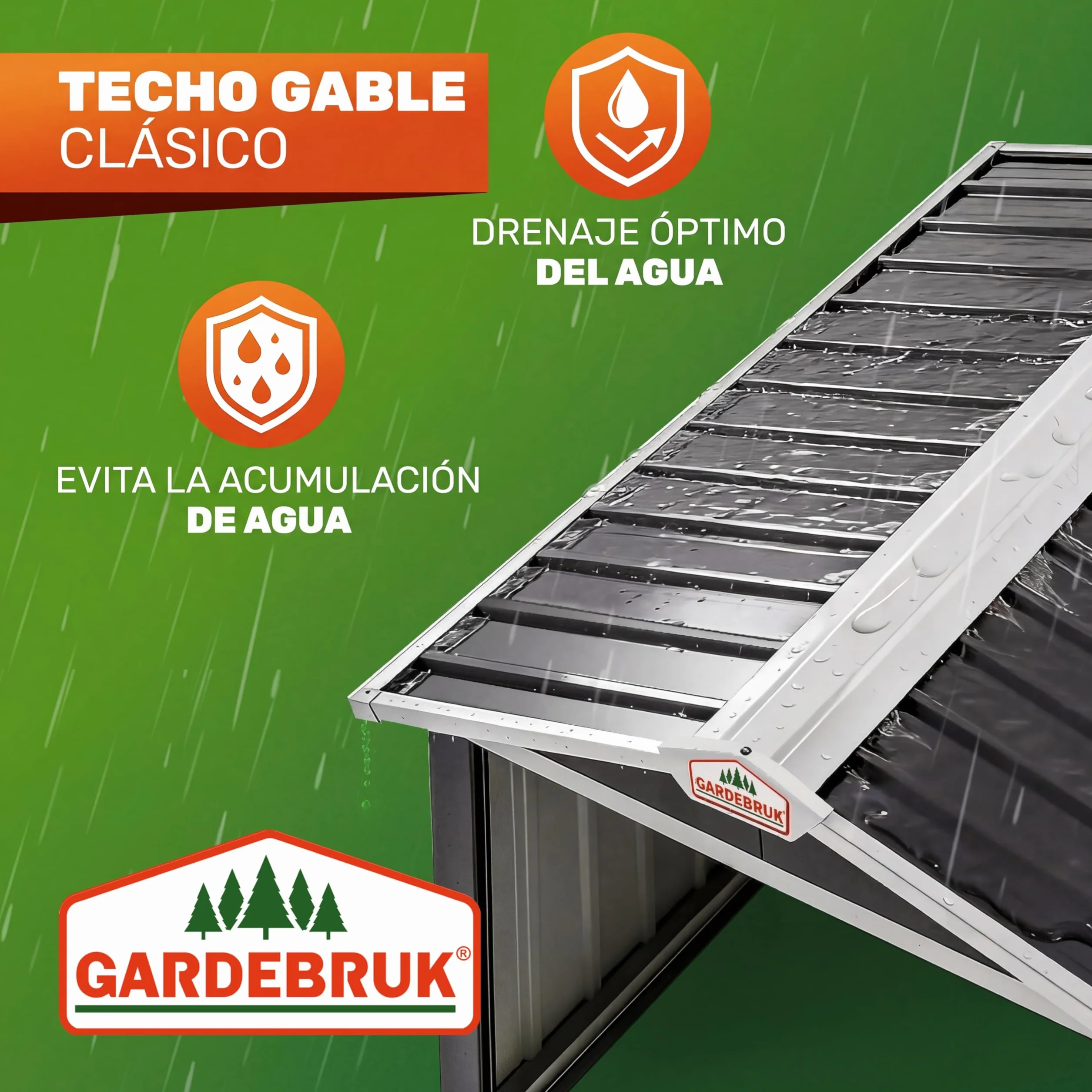 GARDEBRUK Garaje Robot Cortacesped 86x100x63cm Caseta Jardin Proteccion Exterior